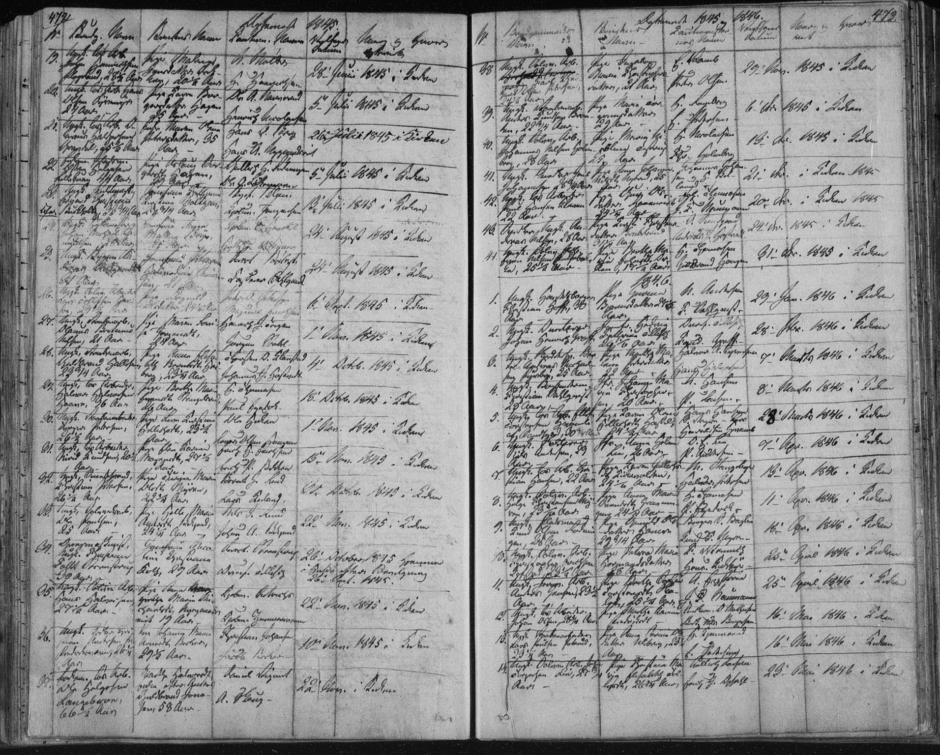 Kongsberg kirkebøker, AV/SAKO-A-22/F/Fa/L0009: Parish register (official) no. I 9, 1839-1858, p. 472-473