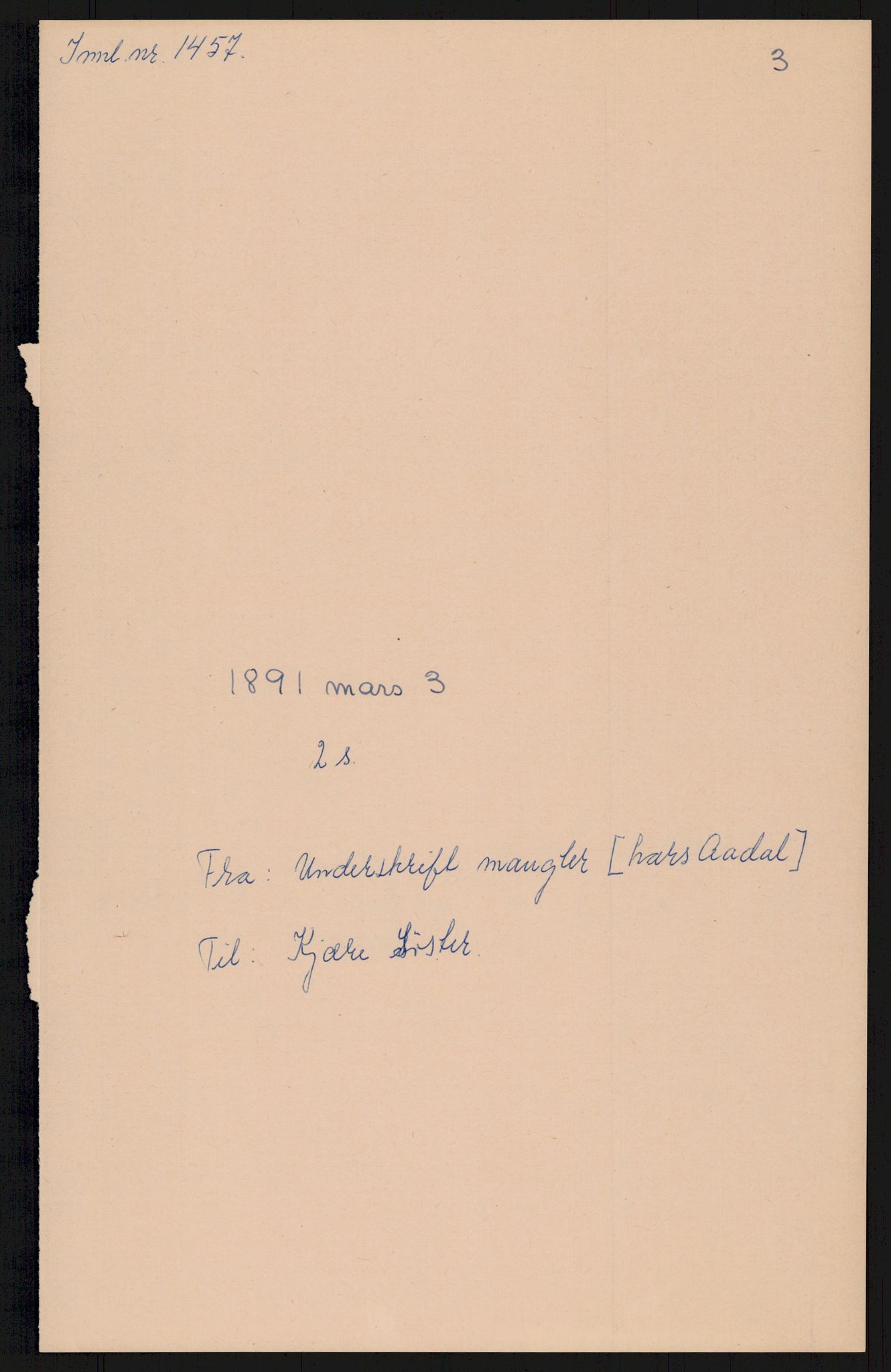 Samlinger til kildeutgivelse, Amerikabrevene, AV/RA-EA-4057/F/L0007: Innlån fra Hedmark: Berg - Furusetbrevene, 1838-1914, p. 422