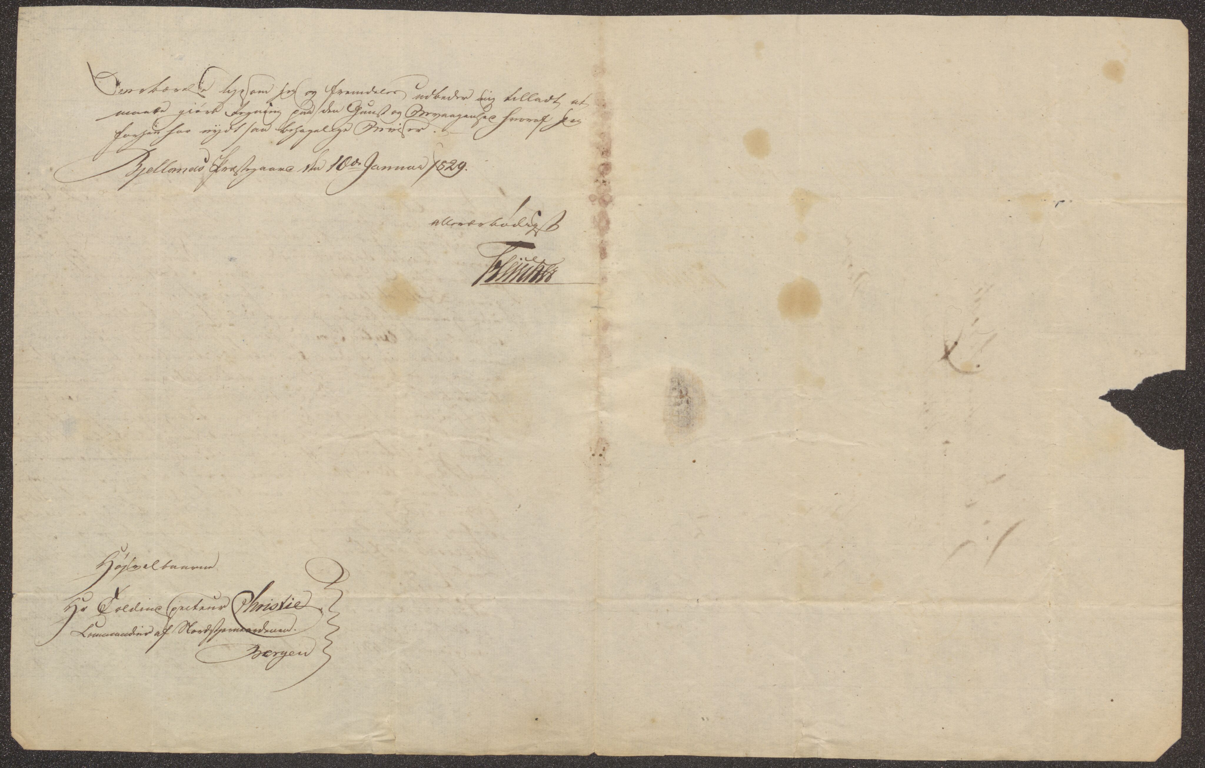 Bergens Museum, UMB/A007/D/Da/L0004/0001: Brevsamling 1829 - 1830 / Brevsamling 1829, 1829