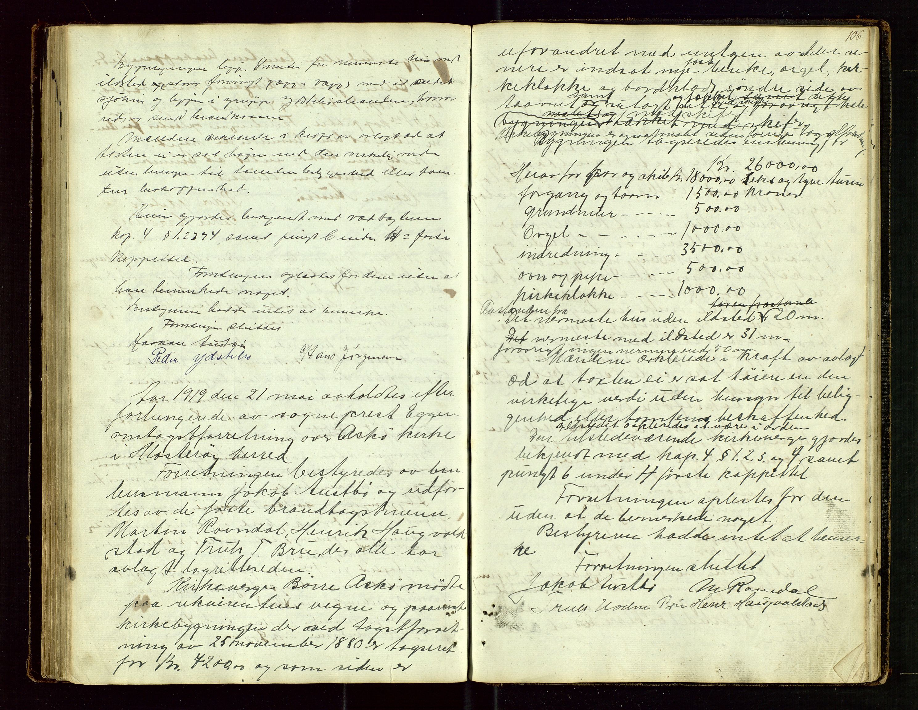 Rennesøy lensmannskontor, AV/SAST-A-100165/Goa/L0001: "Brandtaxations-Protocol for Rennesøe Thinglag", 1846-1923, p. 105b-106a