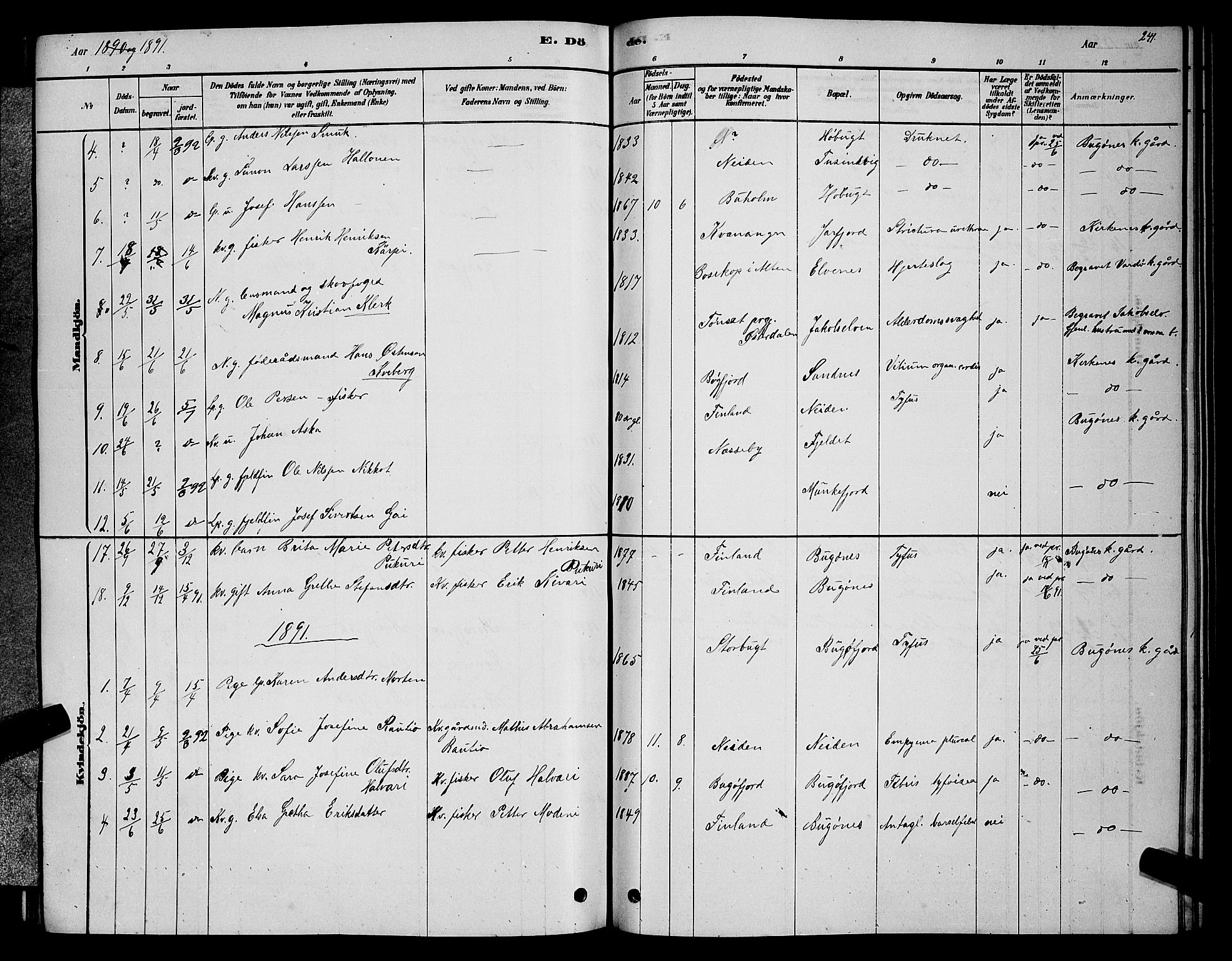 Sør-Varanger sokneprestkontor, SATØ/S-1331/H/Hb/L0003klokker: Parish register (copy) no. 3, 1878-1891, p. 241