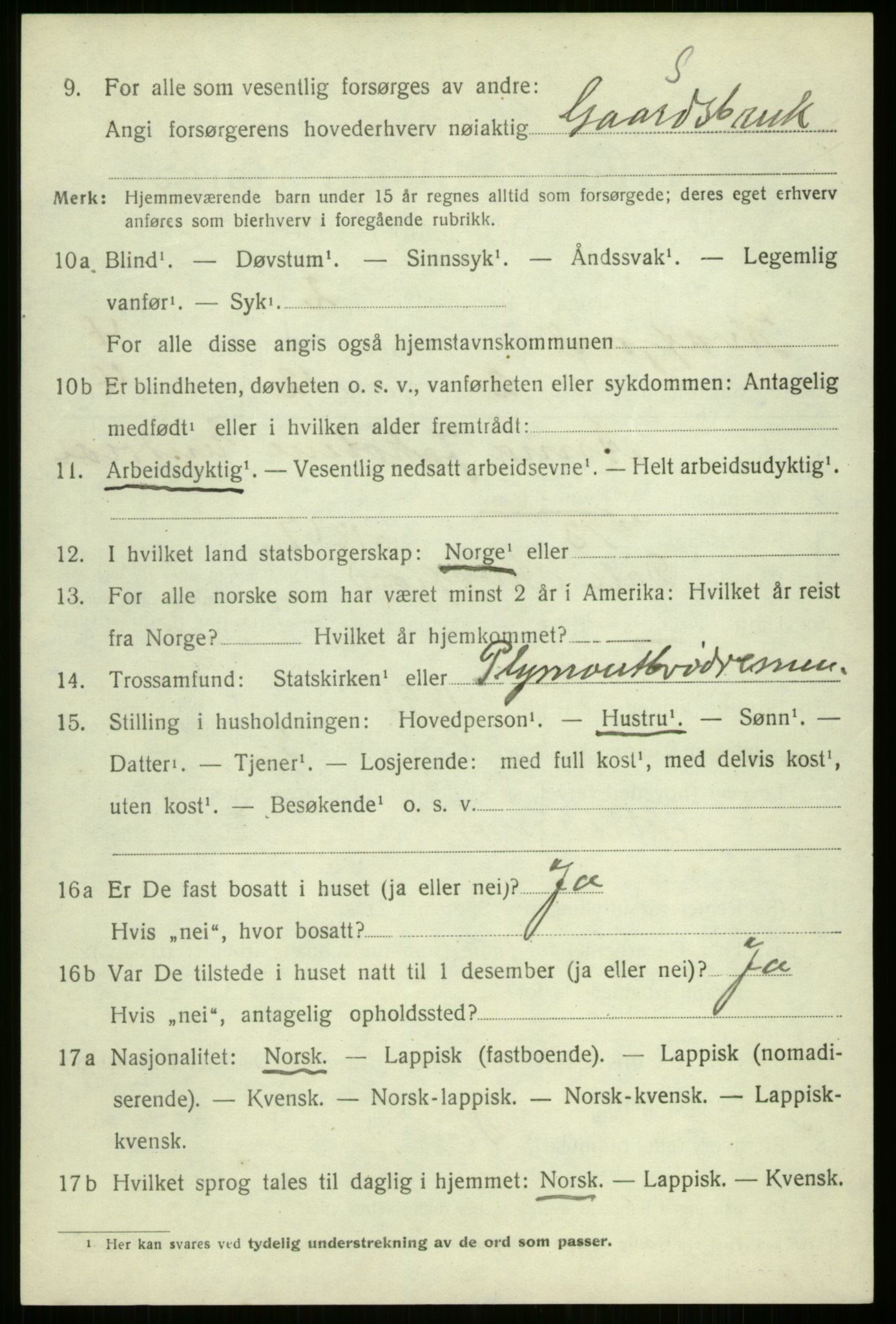 SATØ, 1920 census for Kvæfjord, 1920, p. 2146