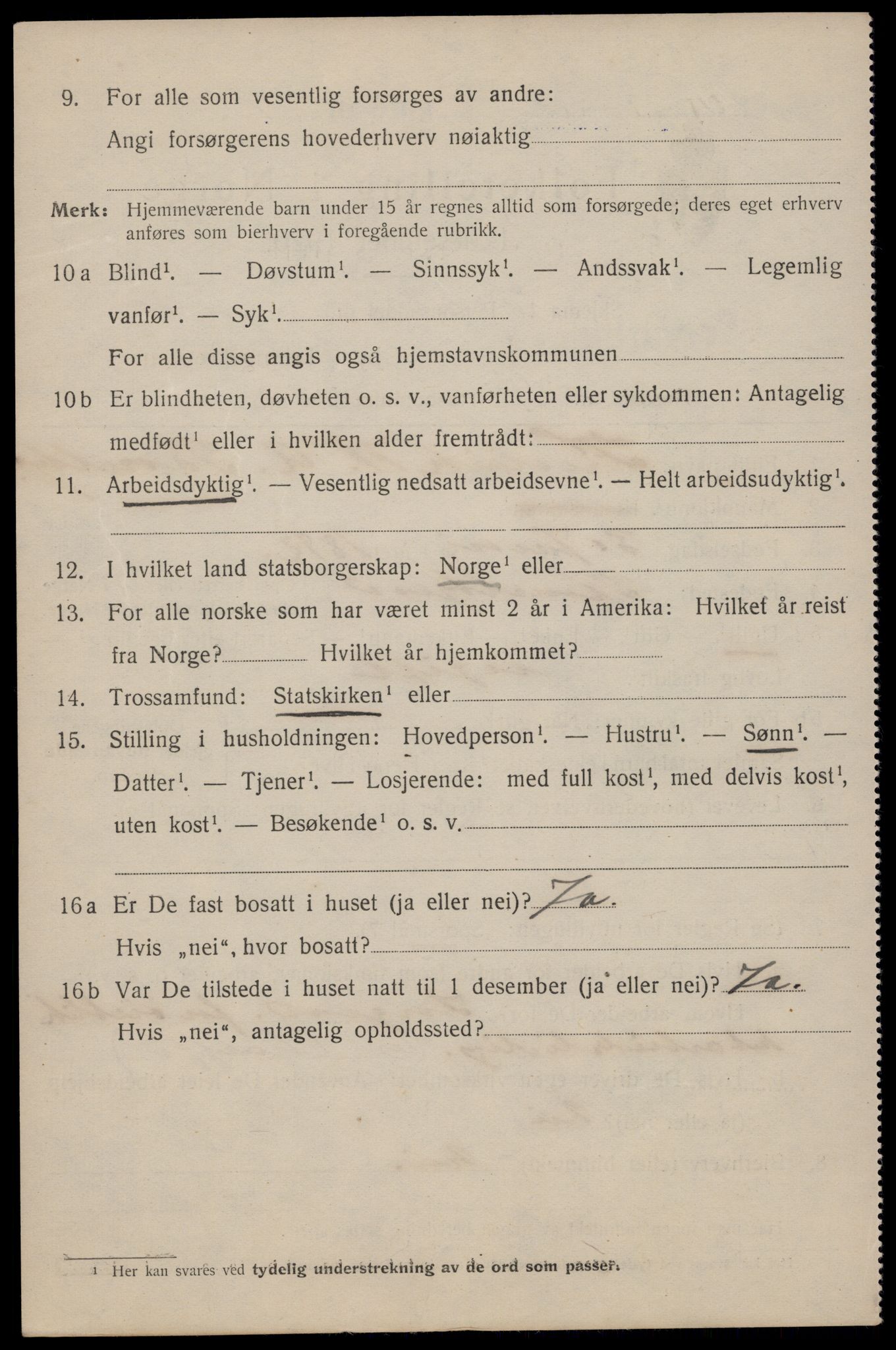 SAT, 1920 census for Trondheim, 1920, p. 105835