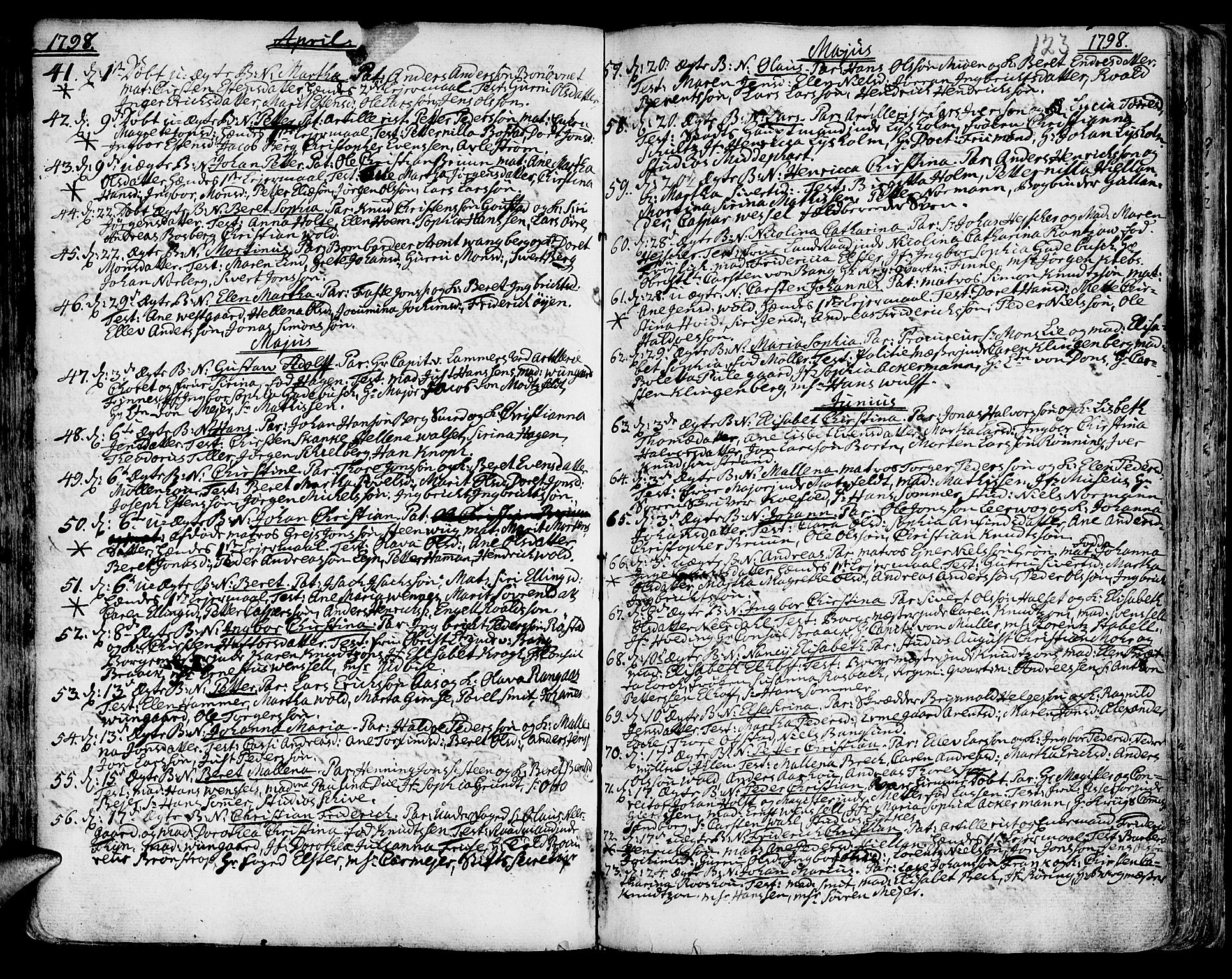 Ministerialprotokoller, klokkerbøker og fødselsregistre - Sør-Trøndelag, SAT/A-1456/601/L0039: Parish register (official) no. 601A07, 1770-1819, p. 123