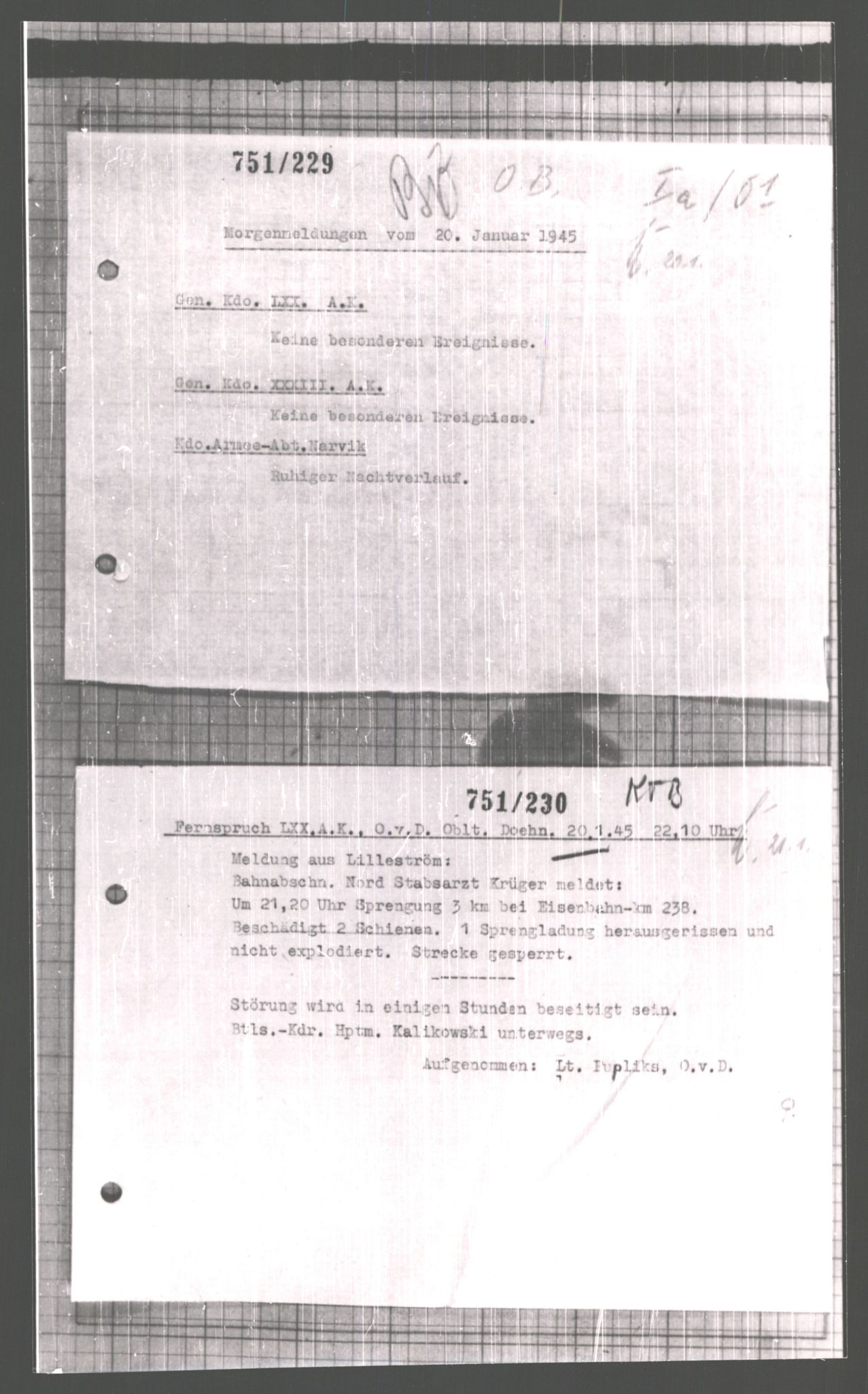 Forsvarets Overkommando. 2 kontor. Arkiv 11.4. Spredte tyske arkivsaker, AV/RA-RAFA-7031/D/Dar/Dara/L0006: Krigsdagbøker for 20. Gebirgs-Armee-Oberkommando (AOK 20), 1945, p. 677