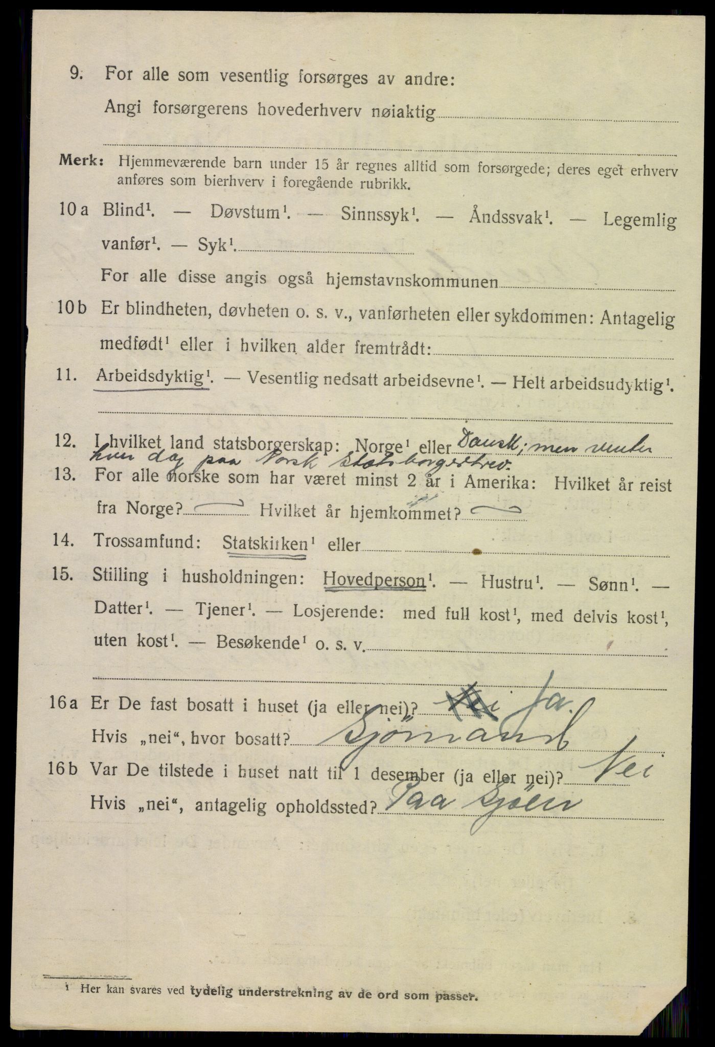 SAK, 1920 census for Arendal, 1920, p. 25885