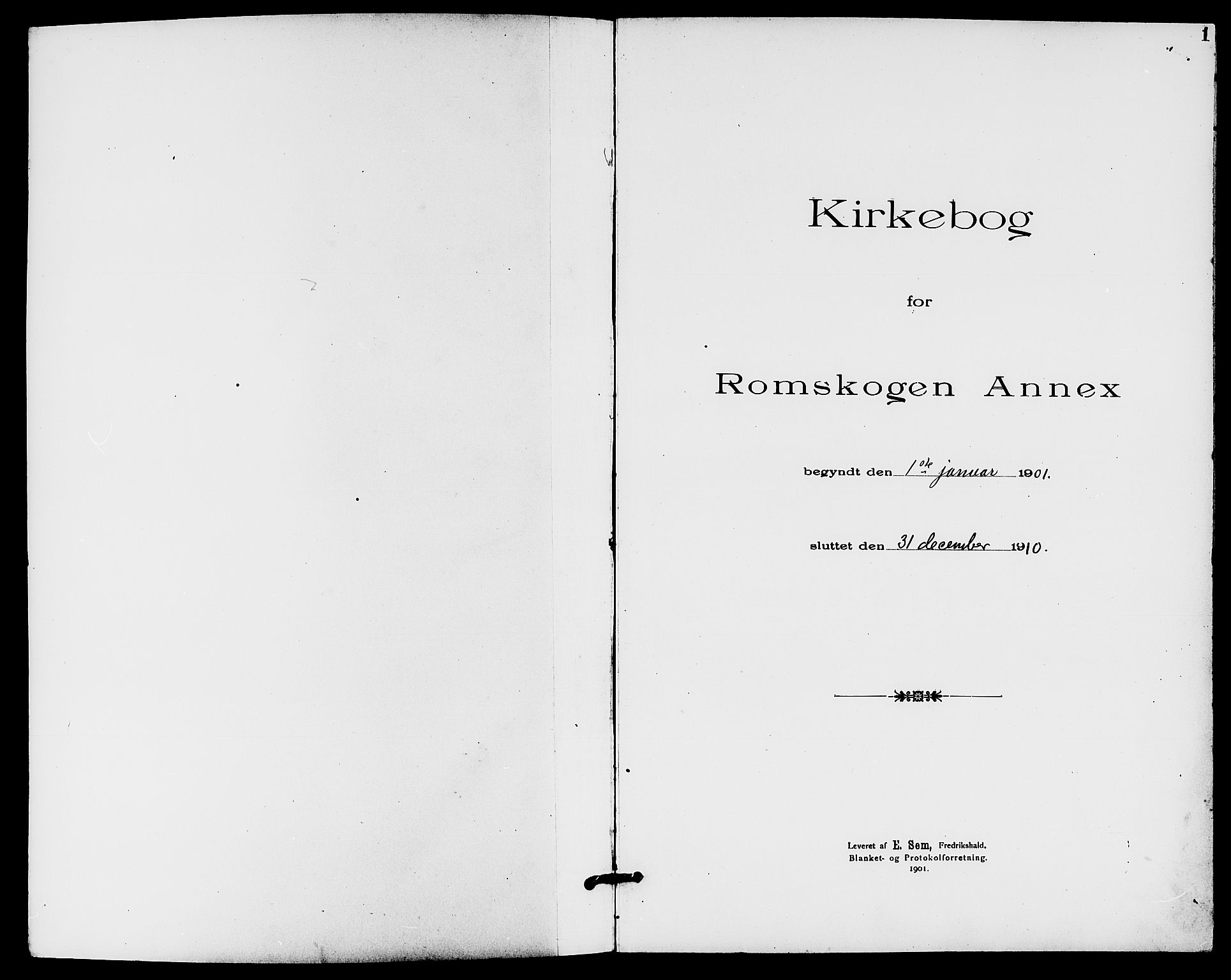 Rødenes prestekontor Kirkebøker, SAO/A-2005/G/Gb/L0001: Parish register (copy) no. II 1, 1901-1910, p. 1