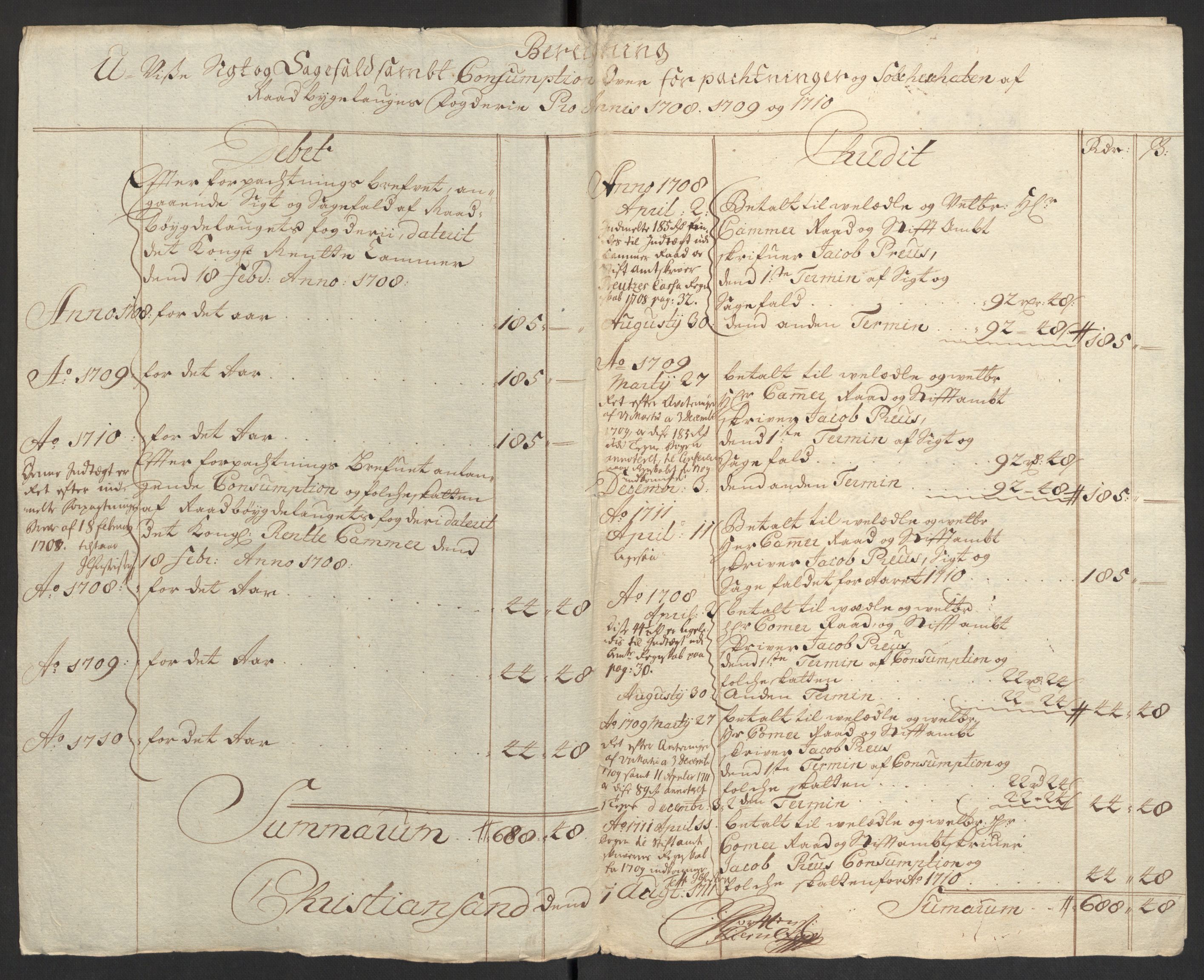 Rentekammeret inntil 1814, Reviderte regnskaper, Fogderegnskap, AV/RA-EA-4092/R40/L2449: Fogderegnskap Råbyggelag, 1709-1711, p. 209