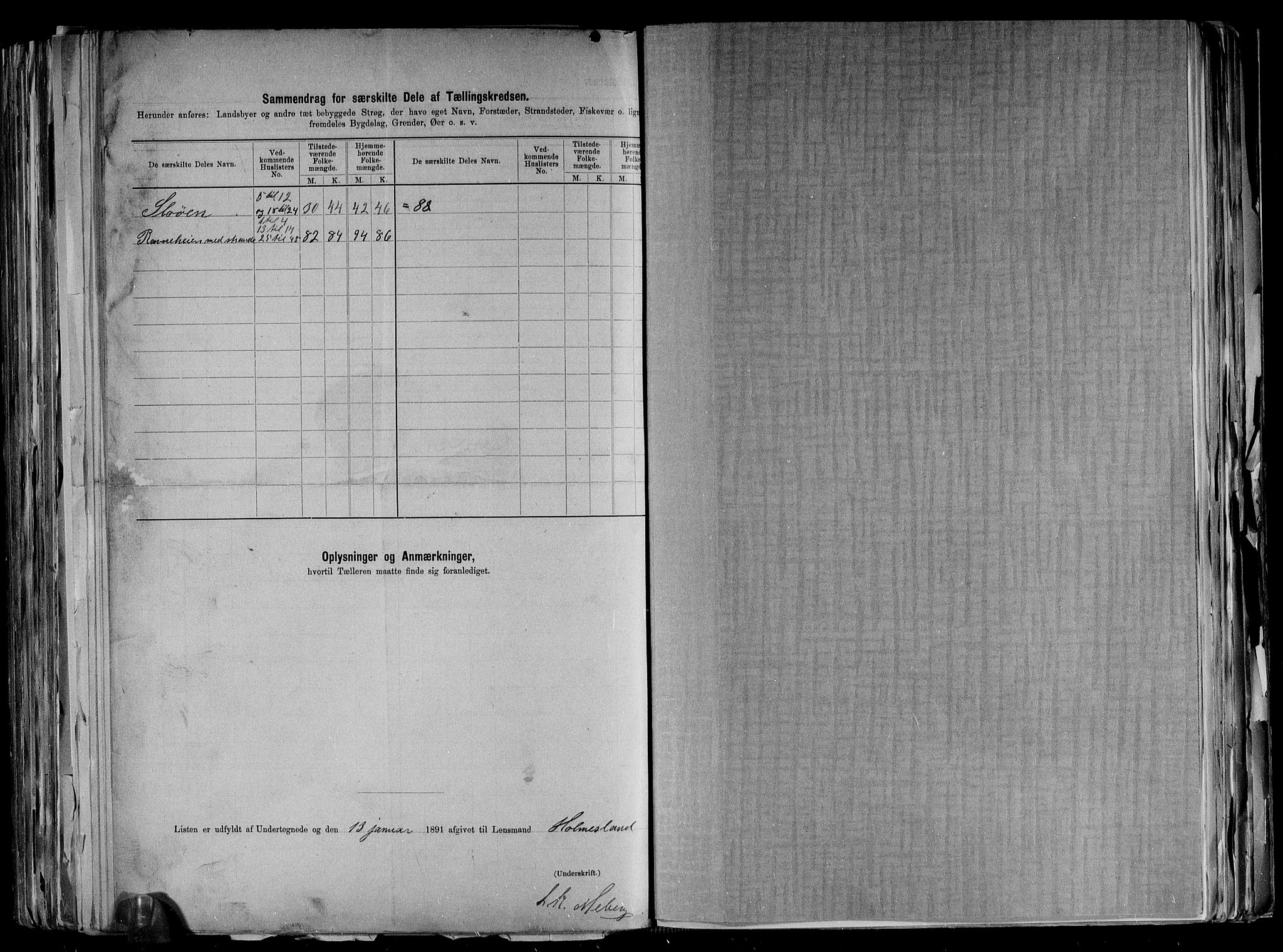 RA, 1891 census for 1041 Vanse, 1891, p. 48