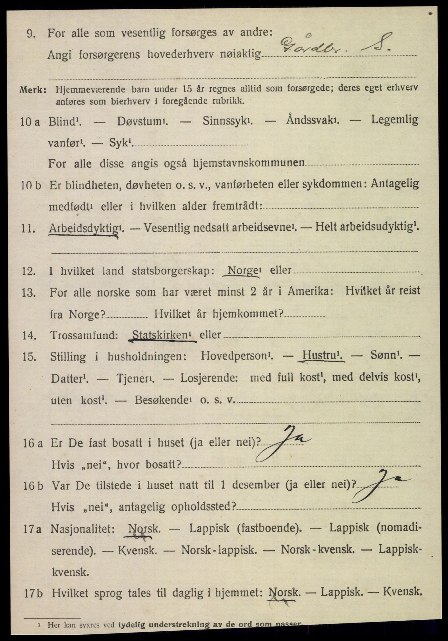 SAT, 1920 census for Nordli, 1920, p. 752