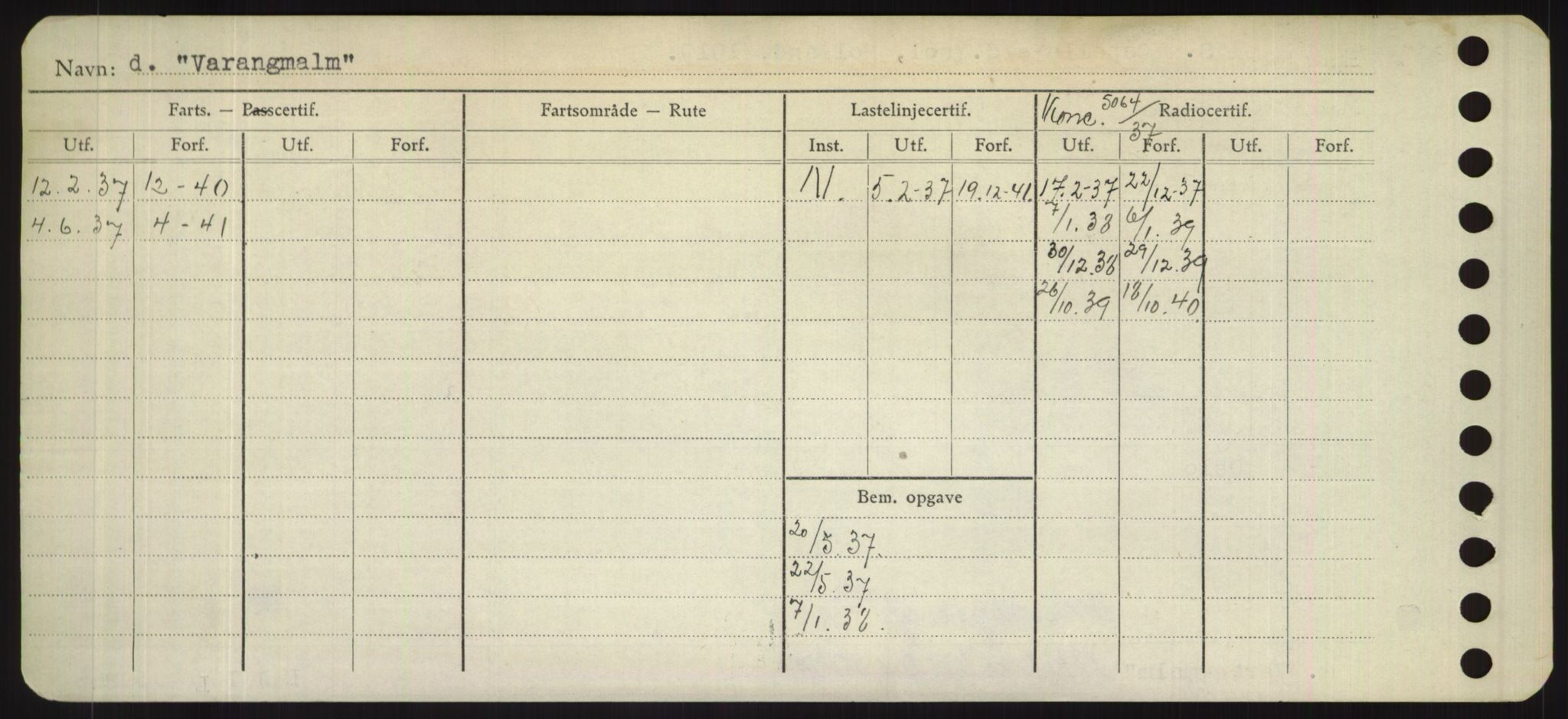 Sjøfartsdirektoratet med forløpere, Skipsmålingen, AV/RA-S-1627/H/Hd/L0040: Fartøy, U-Ve, p. 320