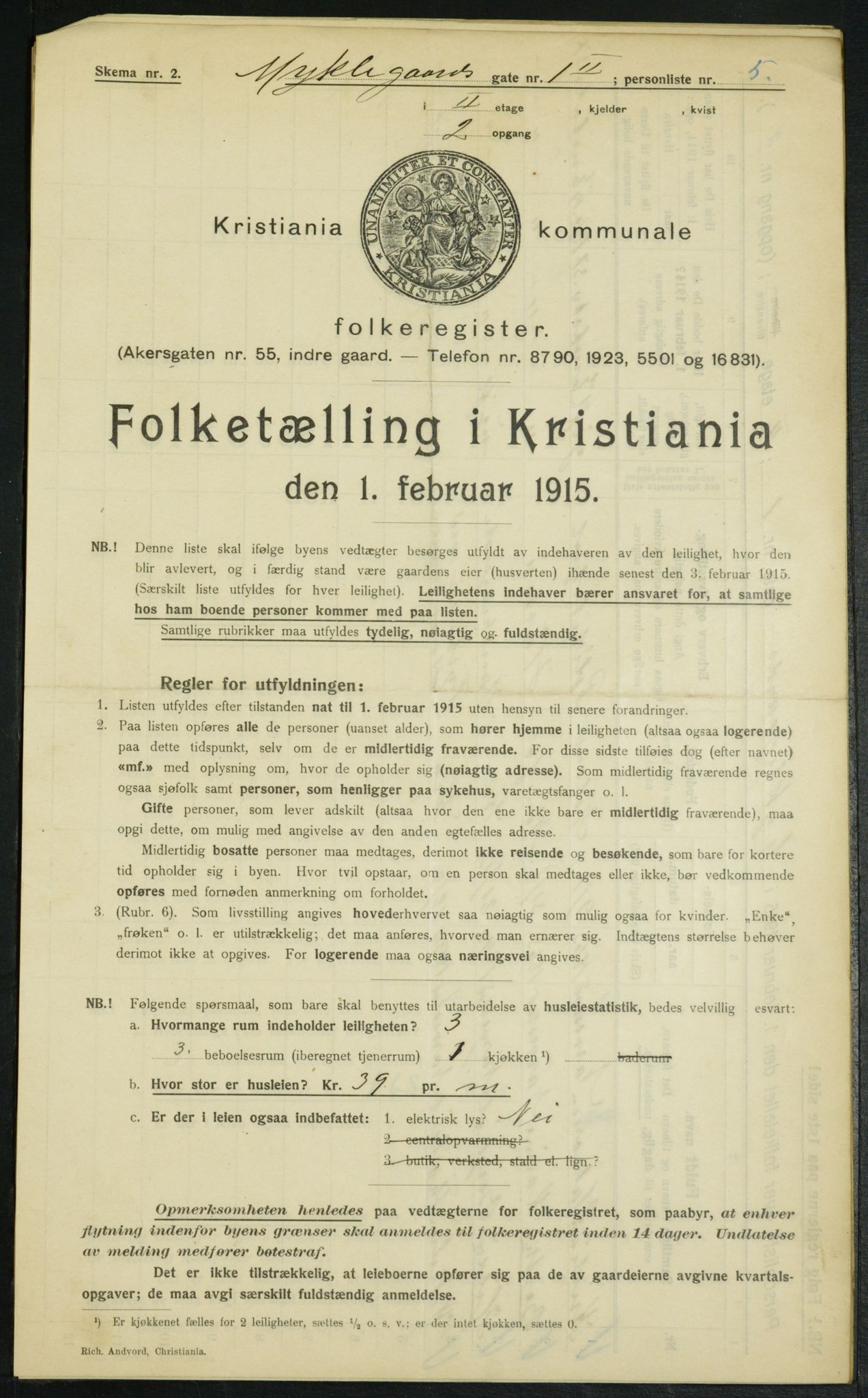 OBA, Municipal Census 1915 for Kristiania, 1915, p. 67641