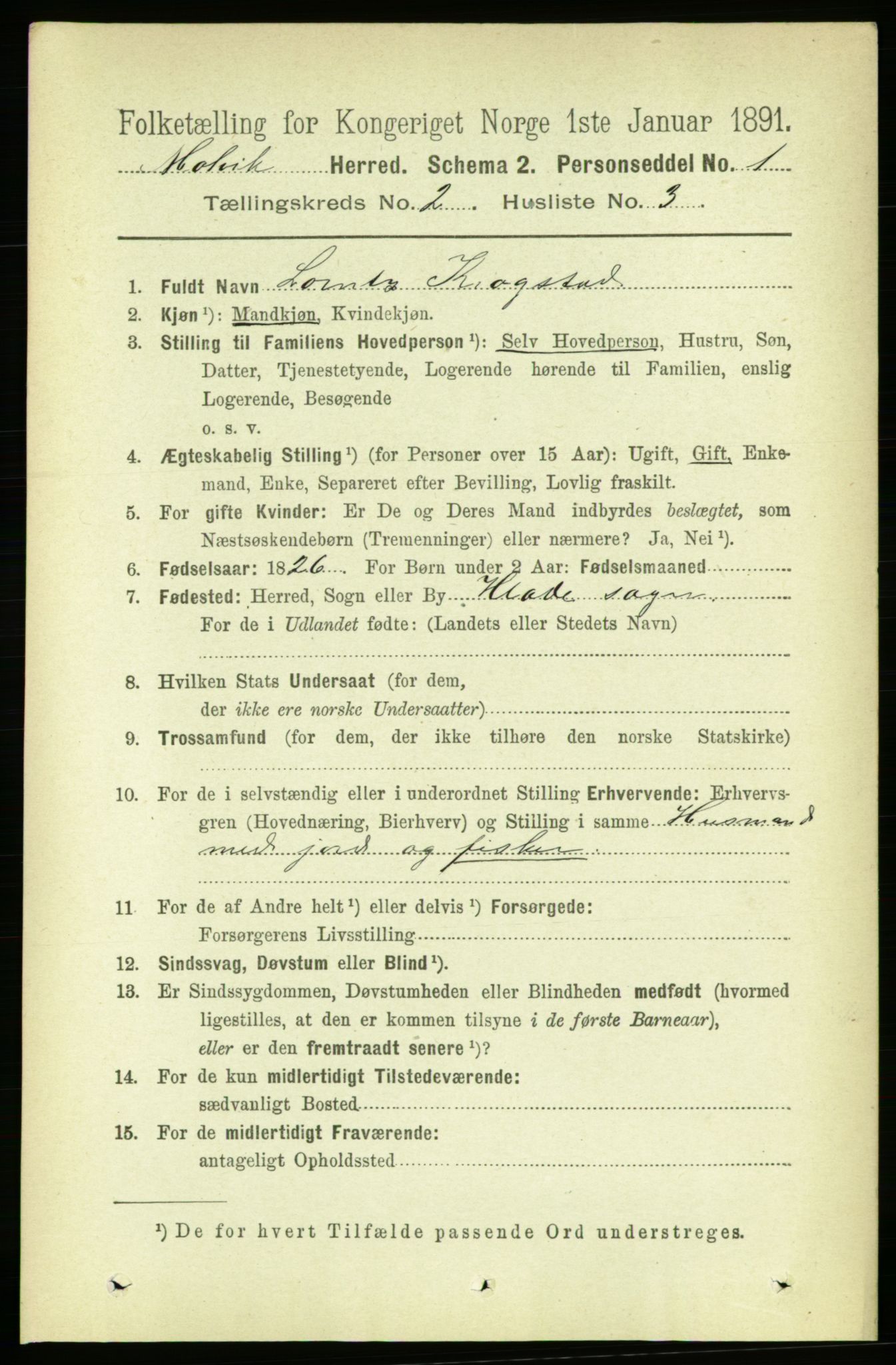 RA, 1891 census for 1663 Malvik, 1891, p. 767