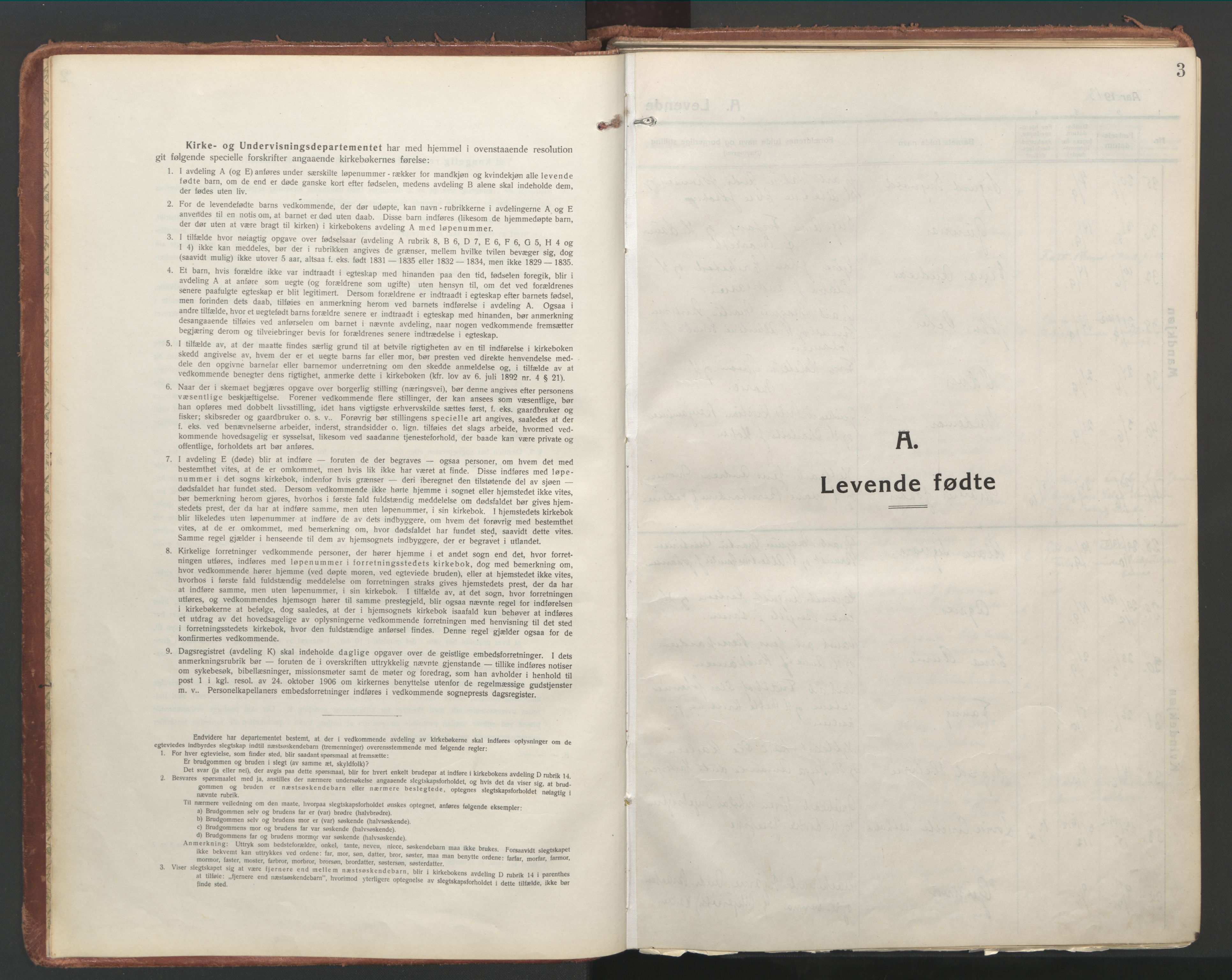 Ministerialprotokoller, klokkerbøker og fødselsregistre - Nordland, SAT/A-1459/850/L0715: Curate's parish register no. 850B05, 1913-1924, p. 3