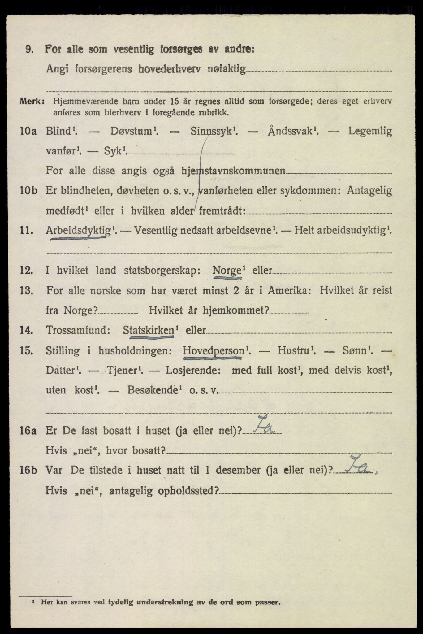 SAH, 1920 census for Furnes, 1920, p. 6962