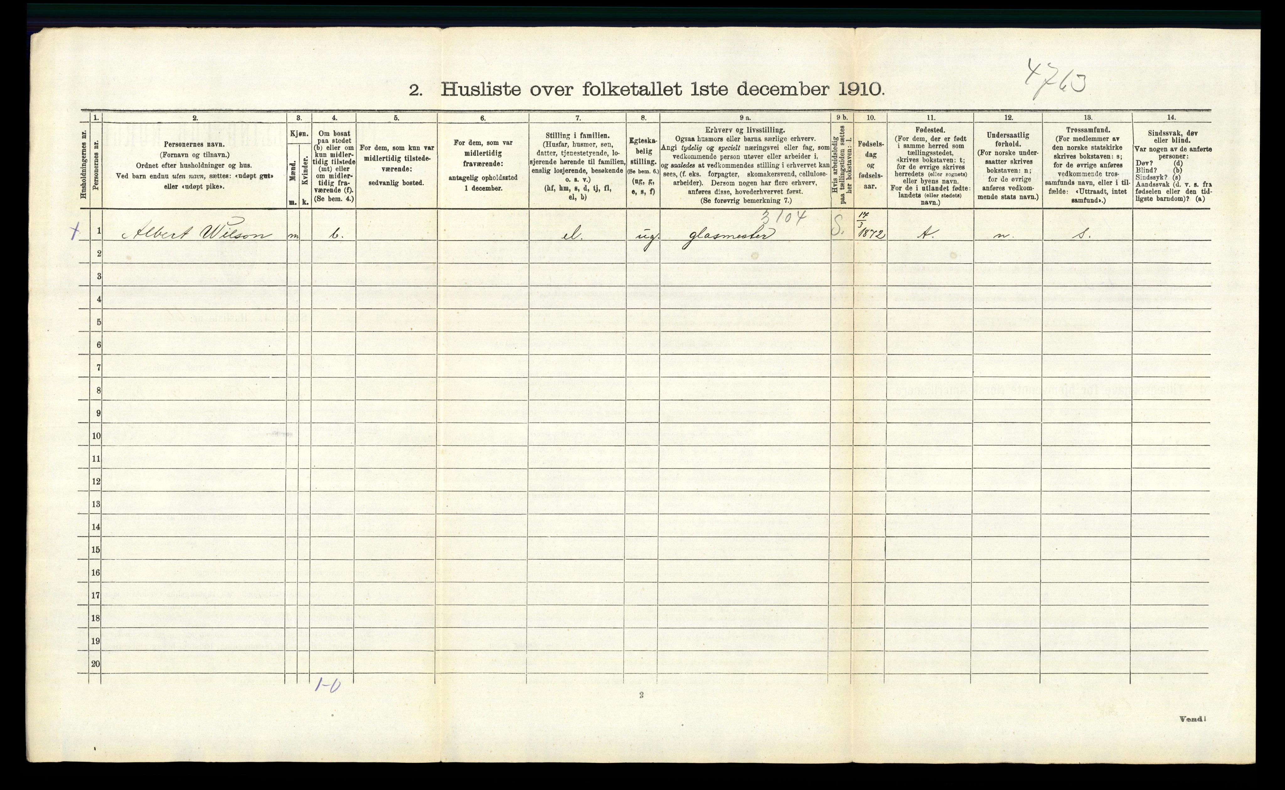 RA, 1910 census for Sørum, 1910, p. 672