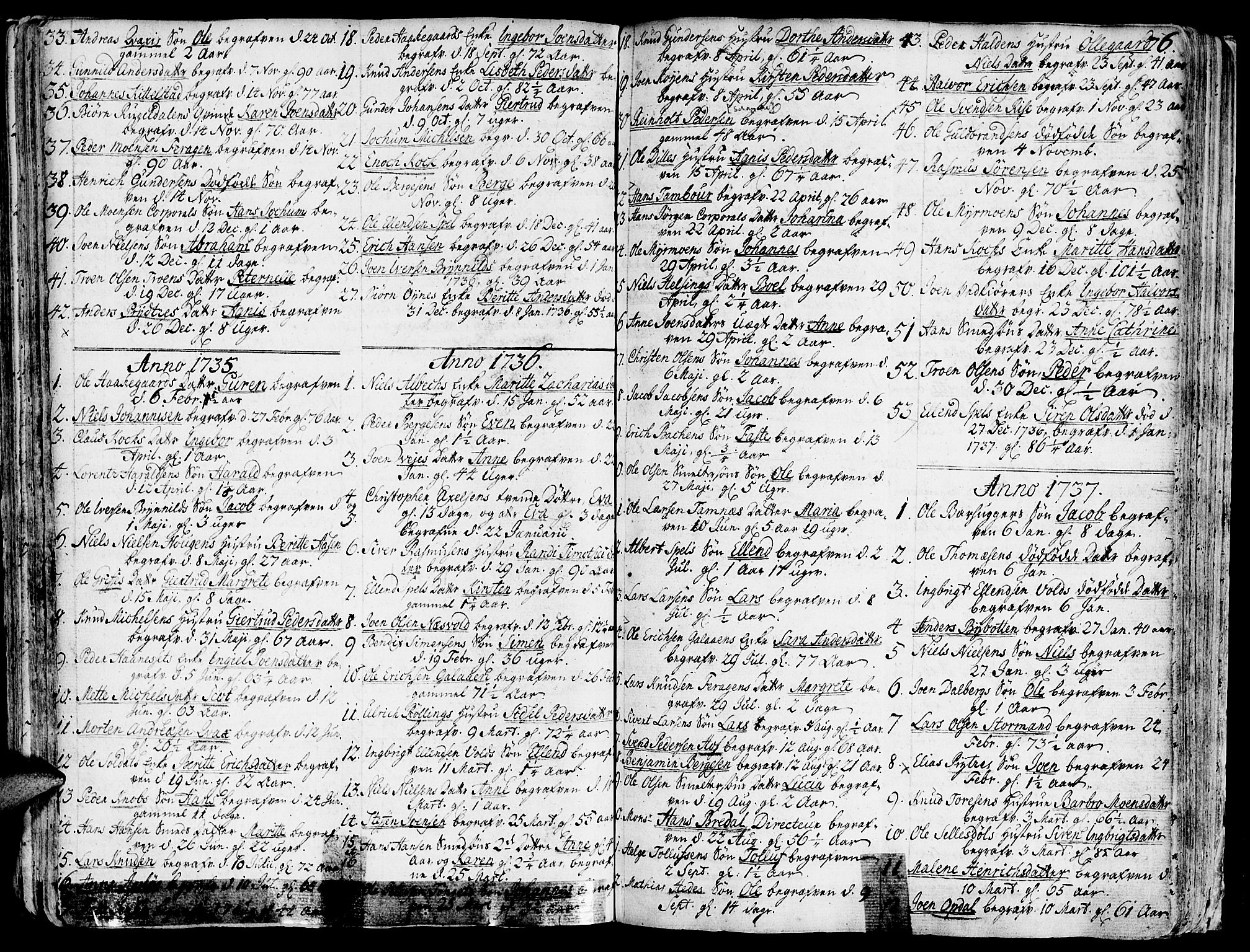 Ministerialprotokoller, klokkerbøker og fødselsregistre - Sør-Trøndelag, SAT/A-1456/681/L0925: Parish register (official) no. 681A03, 1727-1766, p. 76