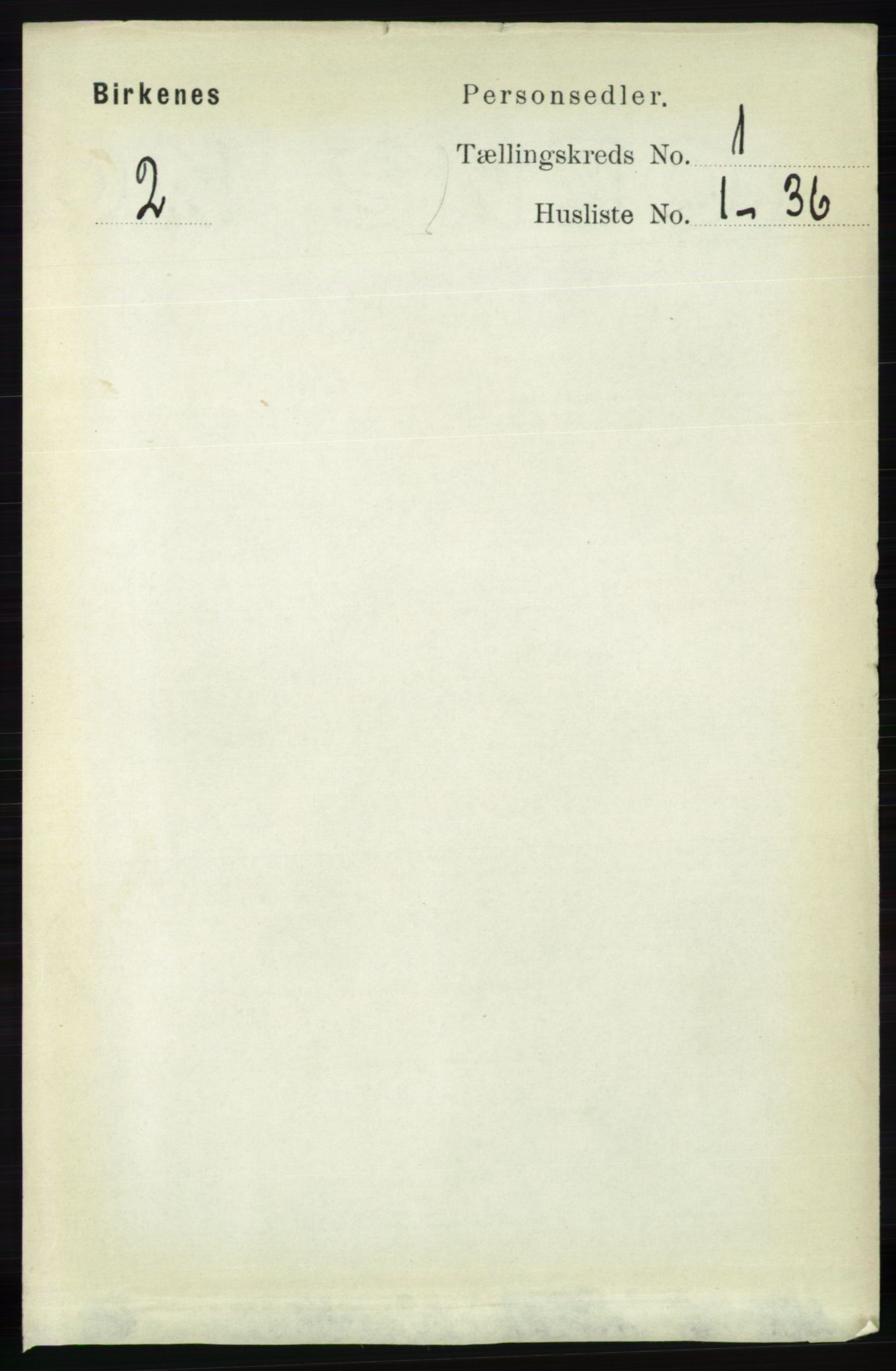 RA, 1891 Census for 0928 Birkenes, 1891, p. 92