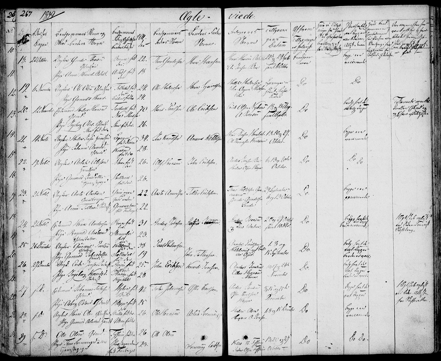 Bø kirkebøker, SAKO/A-257/F/Fa/L0007: Parish register (official) no. 7, 1831-1848, p. 267