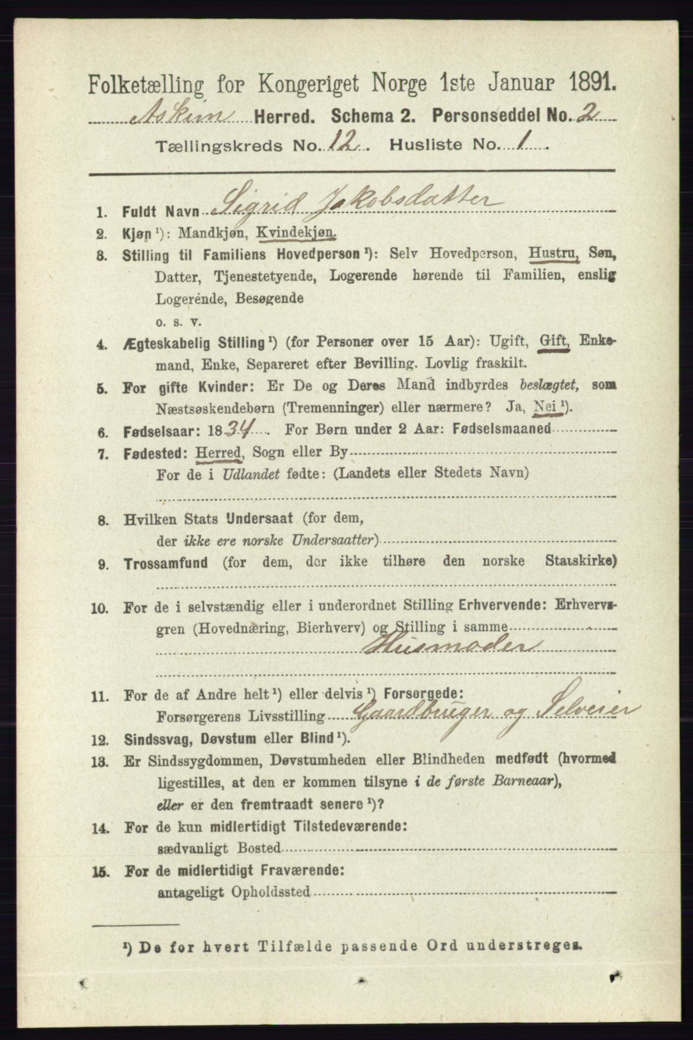 RA, 1891 census for 0124 Askim, 1891, p. 1912