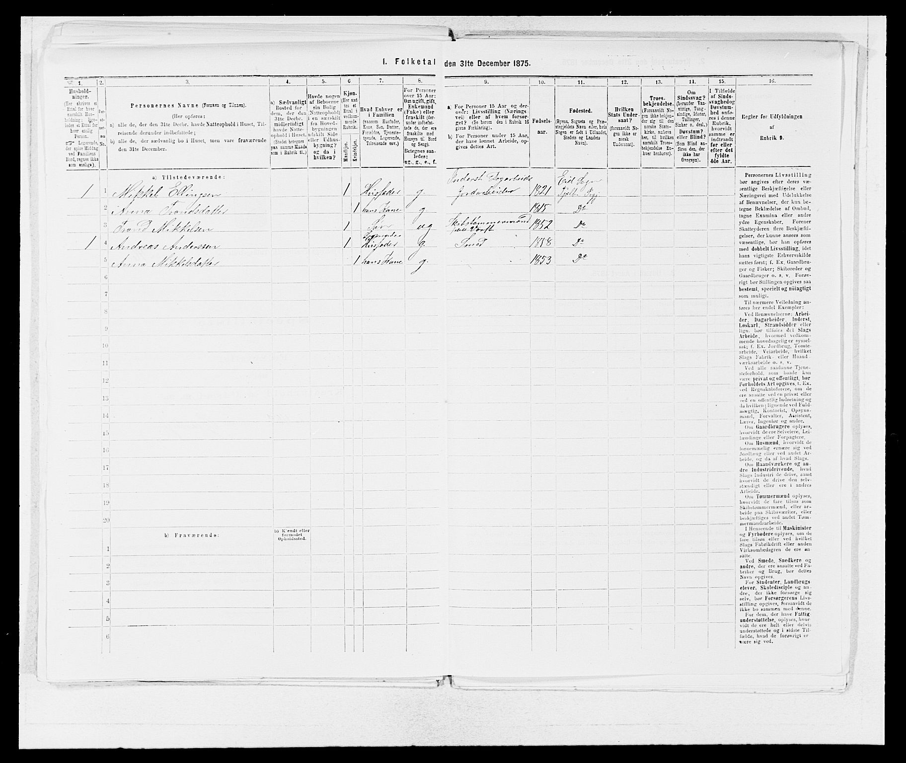 SAB, 1875 census for 1213P Fjelberg, 1875, p. 1269