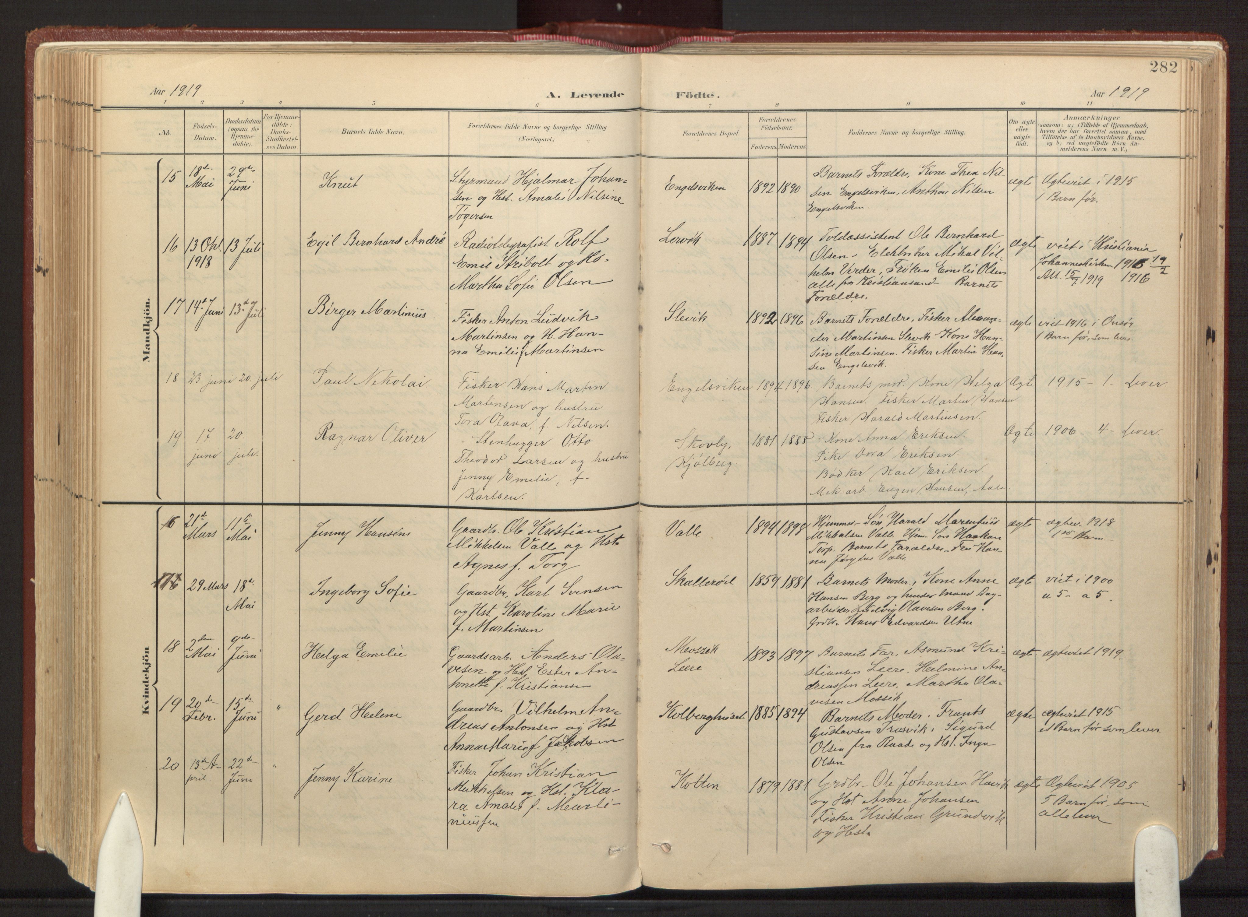 Onsøy prestekontor Kirkebøker, AV/SAO-A-10914/F/Fa/L0008: Parish register (official) no. I 8, 1899-1923, p. 282