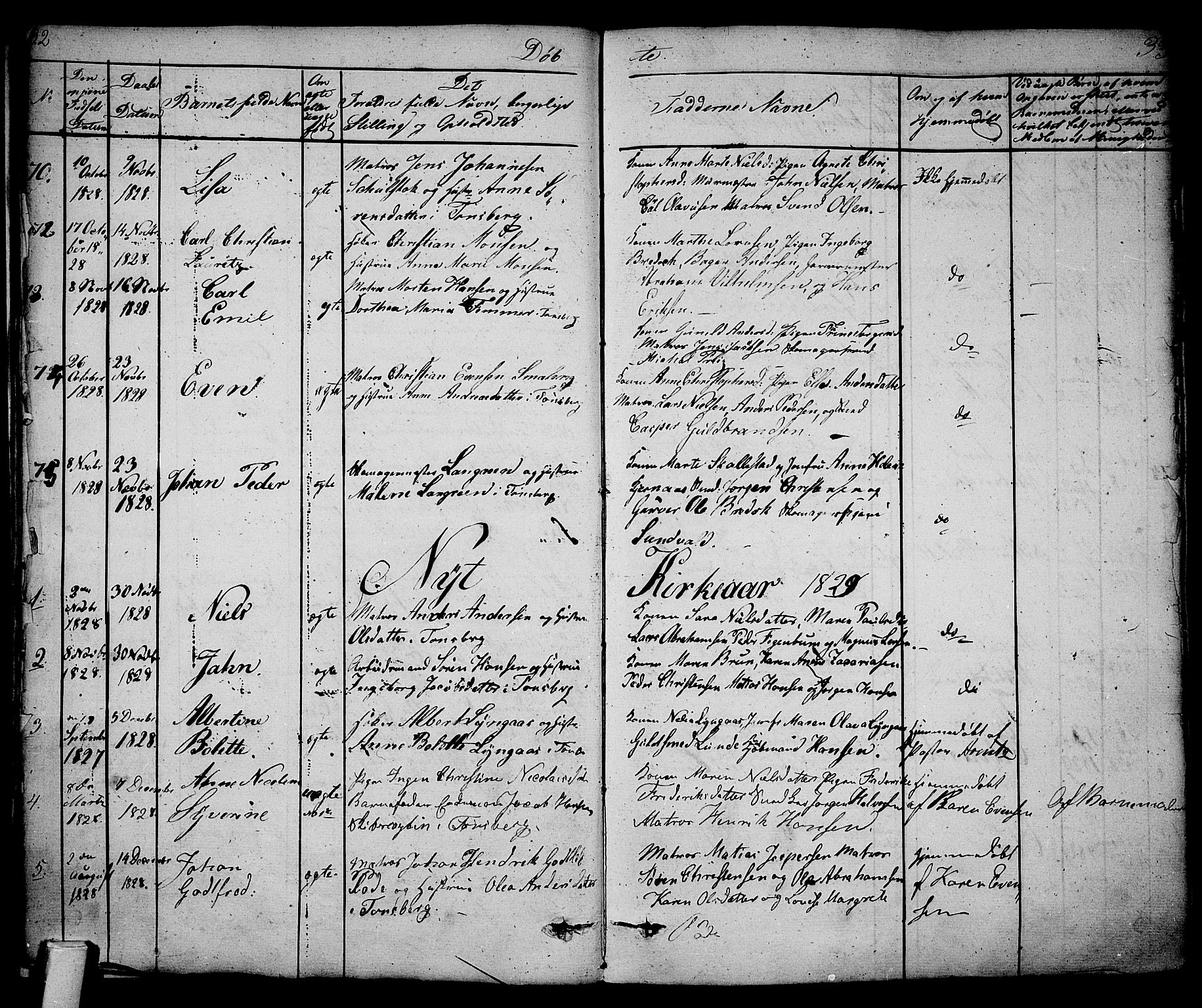 Tønsberg kirkebøker, SAKO/A-330/F/Fa/L0005: Parish register (official) no. I 5, 1827-1836, p. 32-33