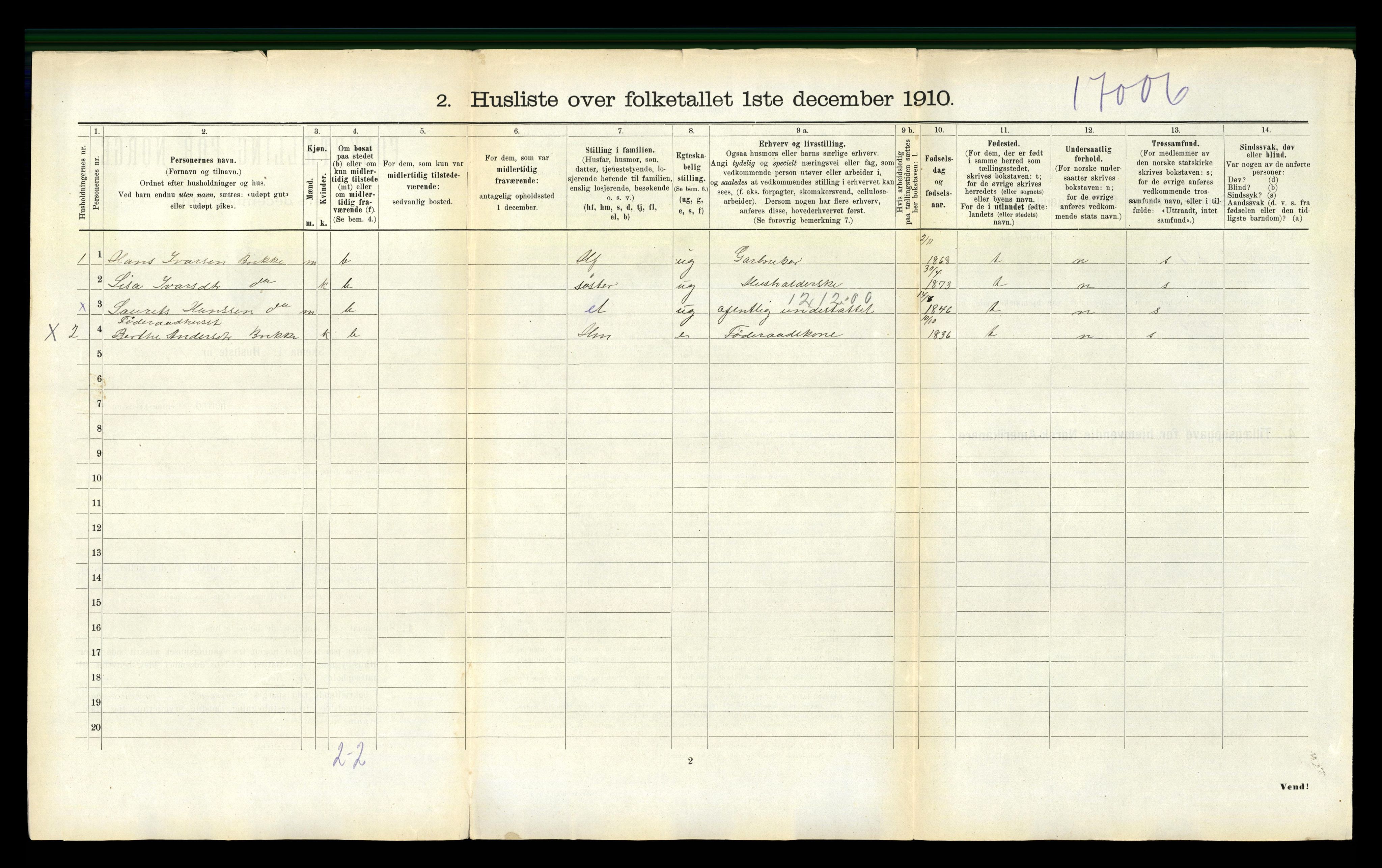 RA, 1910 census for Ørsta, 1910, p. 435