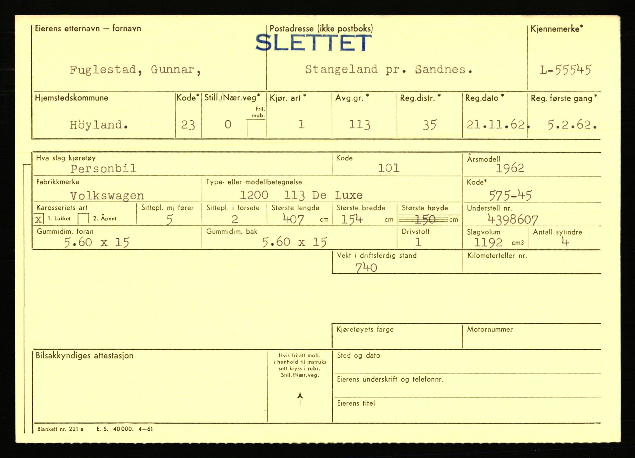 Stavanger trafikkstasjon, AV/SAST-A-101942/0/F/L0054: L-54200 - L-55699, 1930-1971, p. 2531