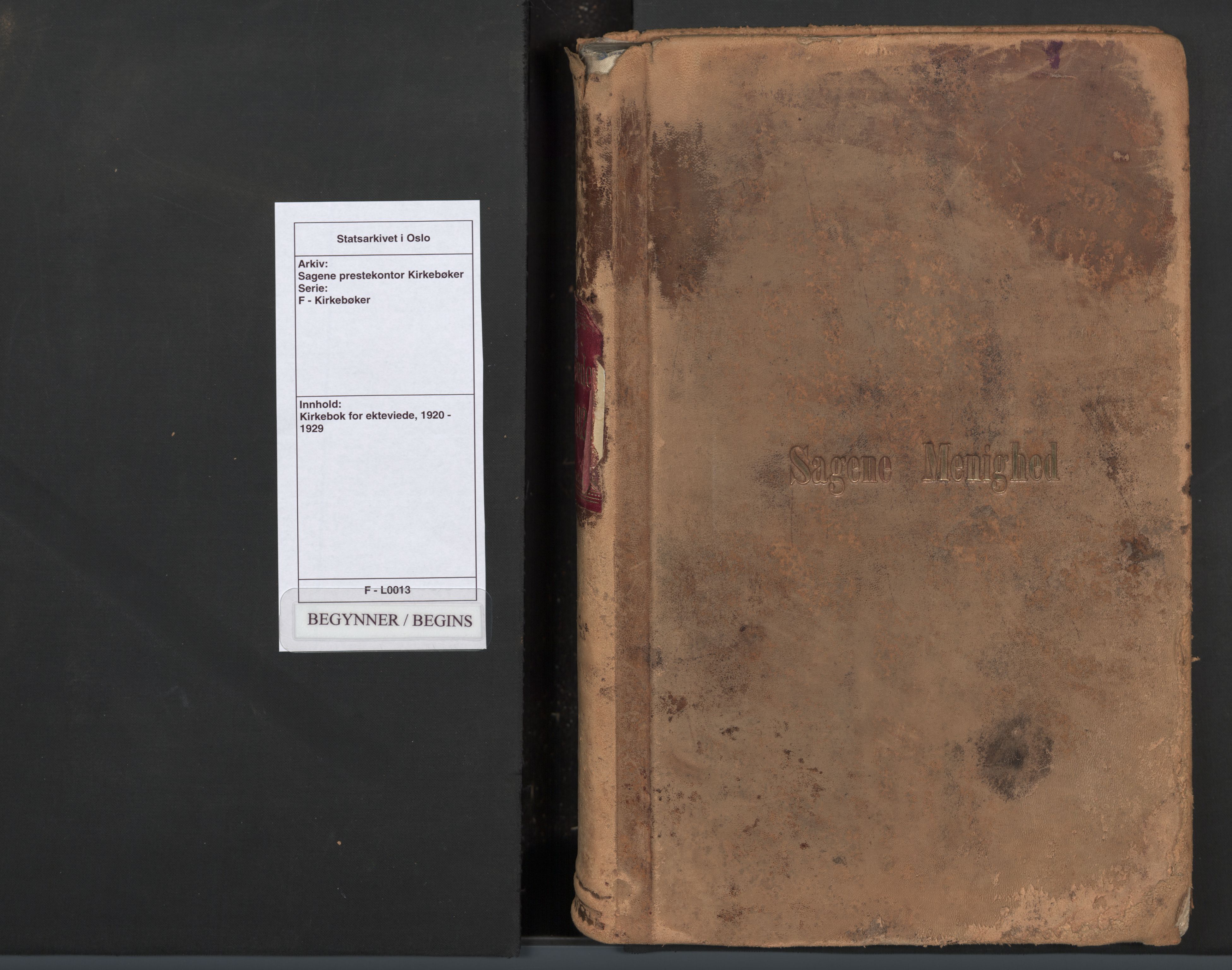 Sagene prestekontor Kirkebøker, SAO/A-10796/F/L0013: Parish register (official) no. 13, 1920-1929