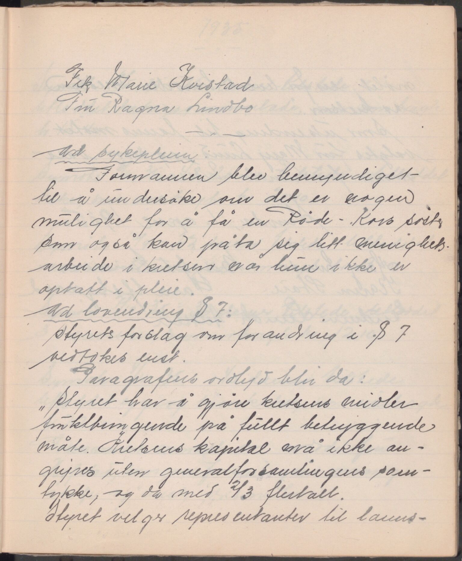 Trondheim Røde Kors, TRKO/PA-1204/A/Ab/L0004: Dagbok for Strinda Røde Kors, 1926-1952, p. 121