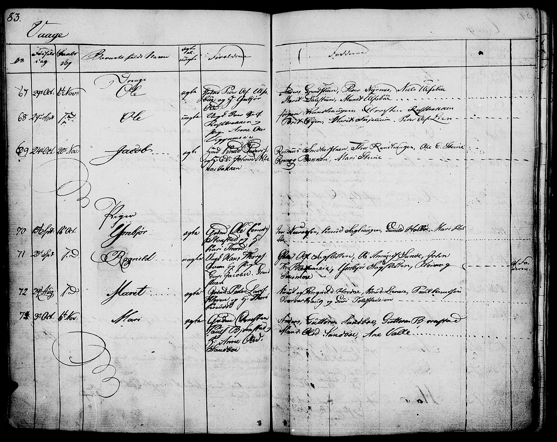 Vågå prestekontor, AV/SAH-PREST-076/H/Ha/Haa/L0004: Parish register (official) no. 4 /1, 1827-1842, p. 83