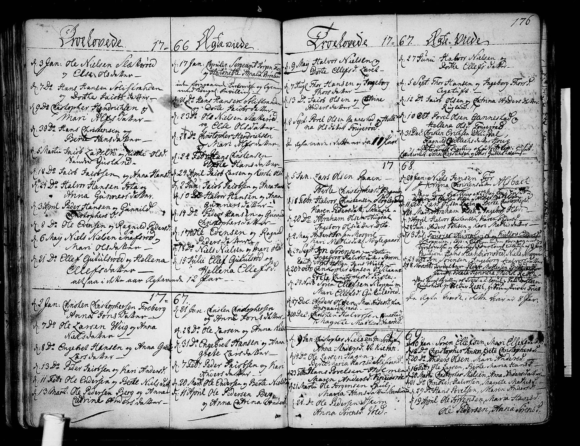 Borre kirkebøker, SAKO/A-338/F/Fa/L0002: Parish register (official) no. I 2, 1752-1806, p. 176