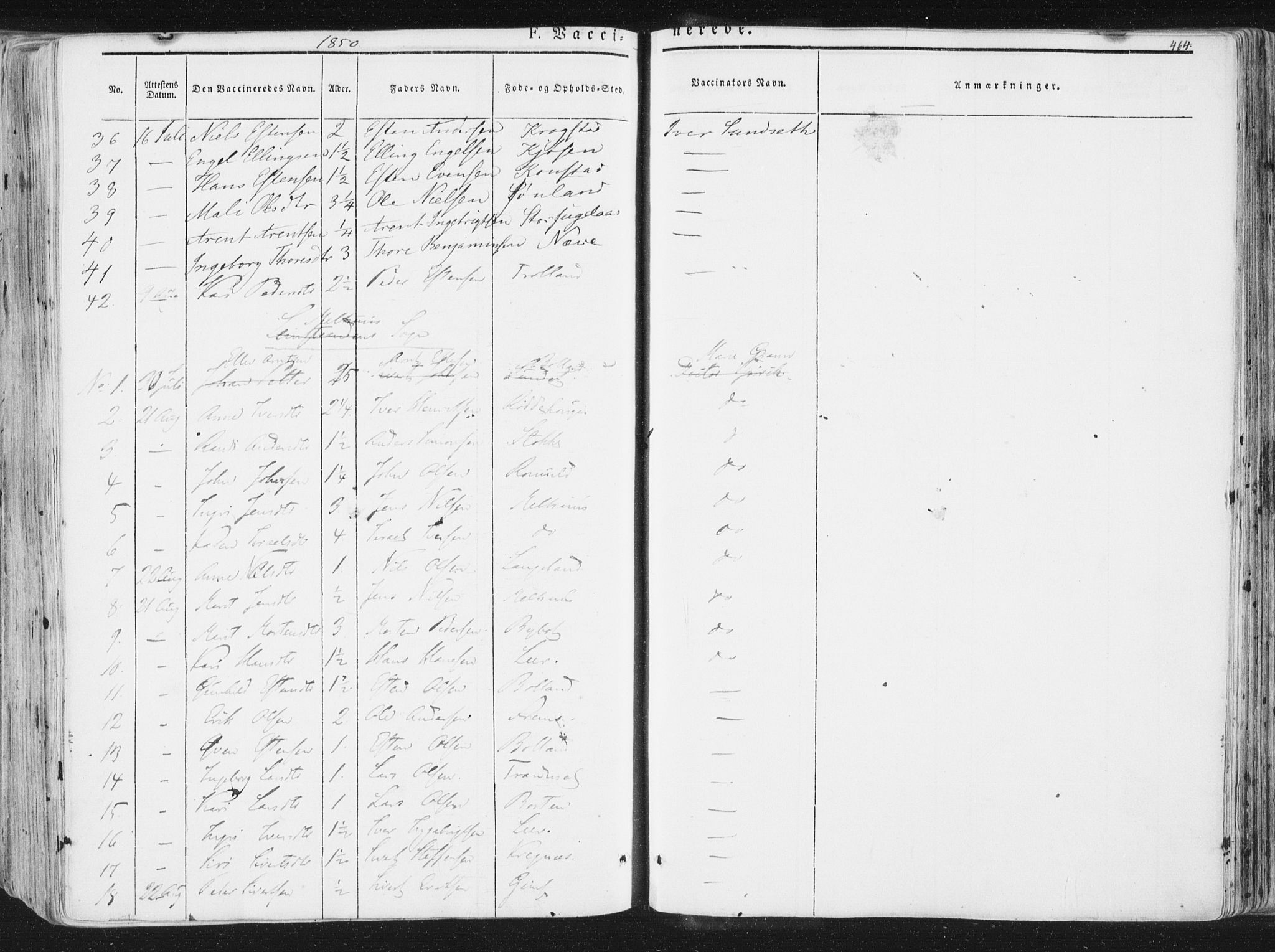 Ministerialprotokoller, klokkerbøker og fødselsregistre - Sør-Trøndelag, AV/SAT-A-1456/691/L1074: Parish register (official) no. 691A06, 1842-1852, p. 464