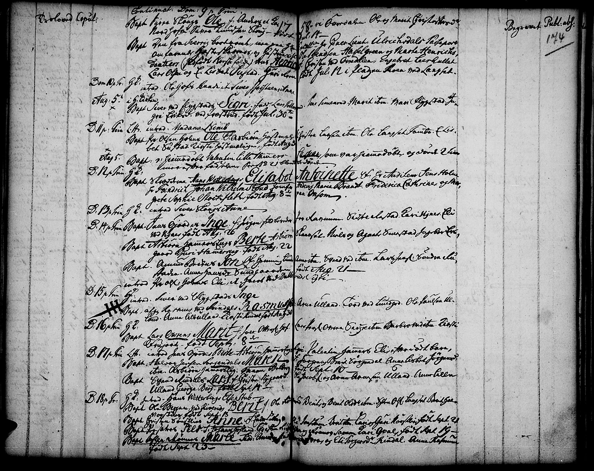 Fåberg prestekontor, AV/SAH-PREST-086/H/Ha/Haa/L0001: Parish register (official) no. 1, 1727-1775, p. 174