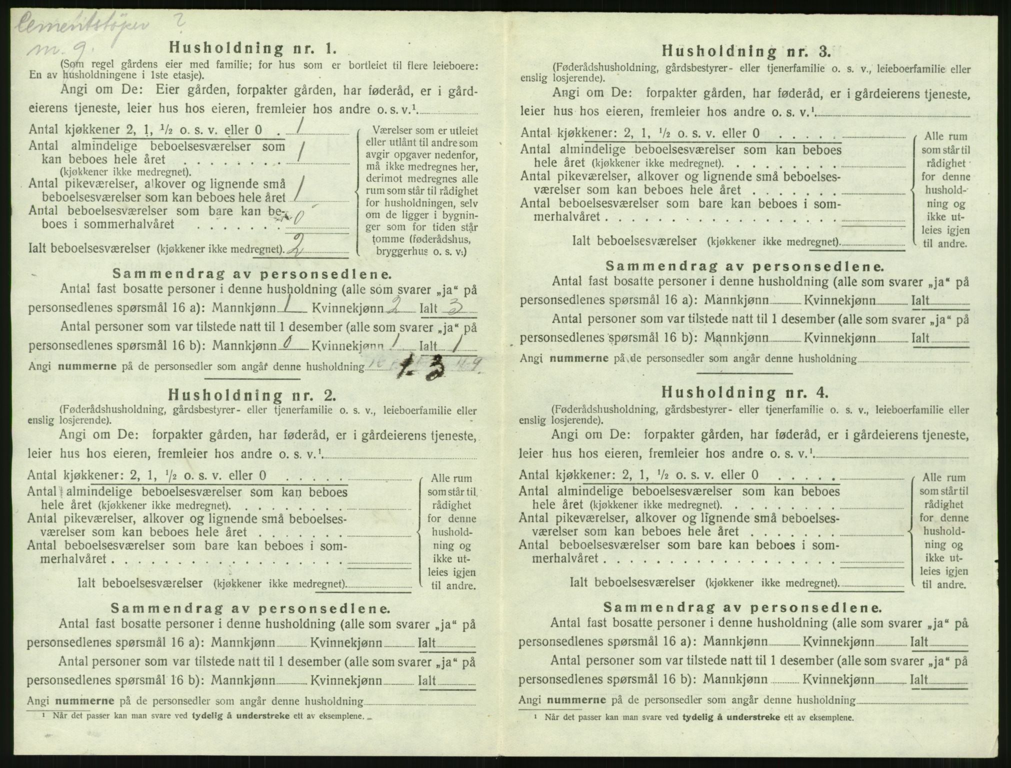 SAT, 1920 census for Tingvoll, 1920, p. 959