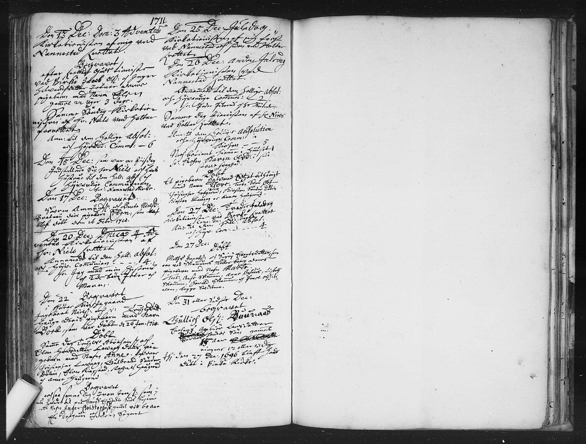 Nannestad prestekontor Kirkebøker, SAO/A-10414a/F/Fa/L0002: Parish register (official) no. I 2, 1703-1715