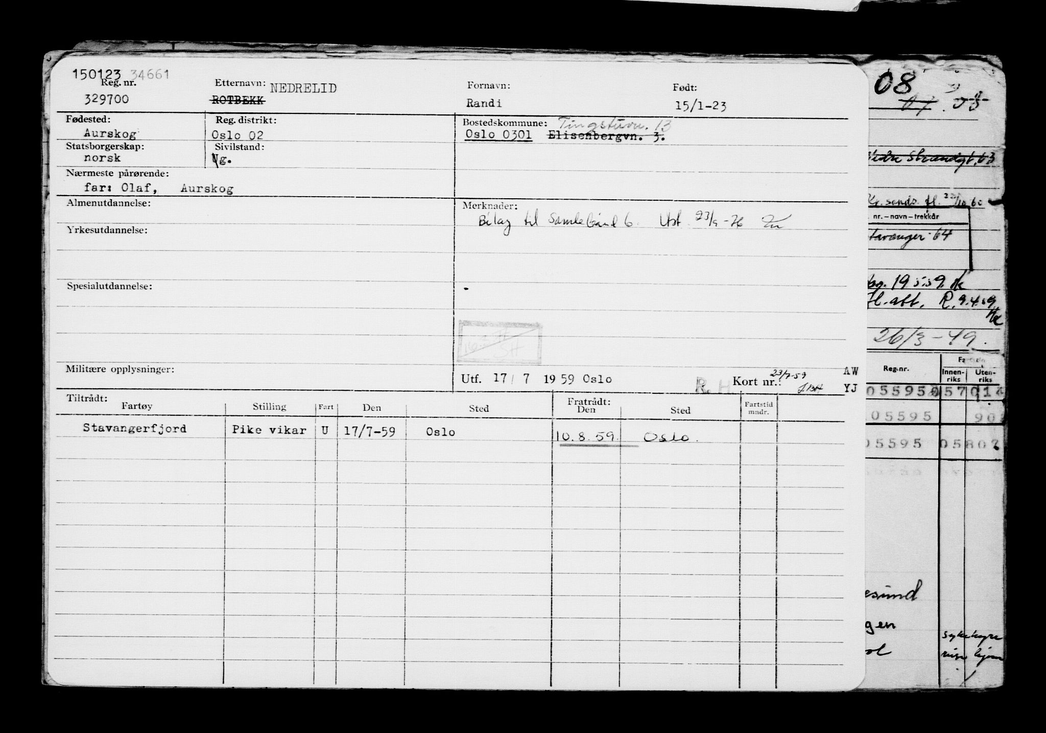 Direktoratet for sjømenn, AV/RA-S-3545/G/Gb/L0214: Hovedkort, 1923, p. 430