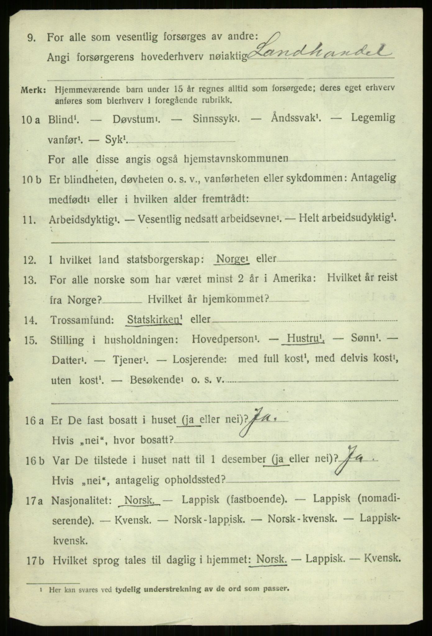 SATØ, 1920 census for Ibestad, 1920, p. 8703