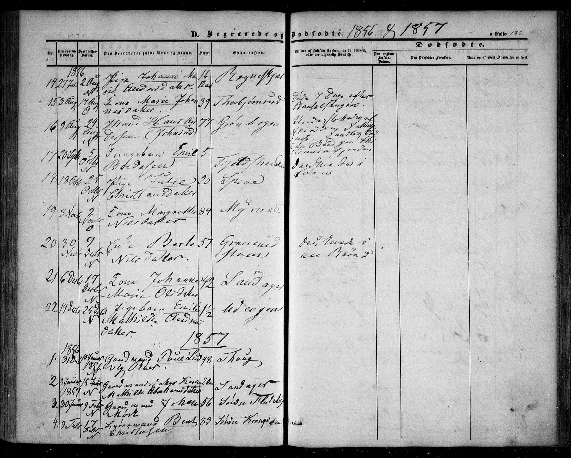 Nesodden prestekontor Kirkebøker, AV/SAO-A-10013/F/Fa/L0007: Parish register (official) no. I 7, 1848-1868, p. 182