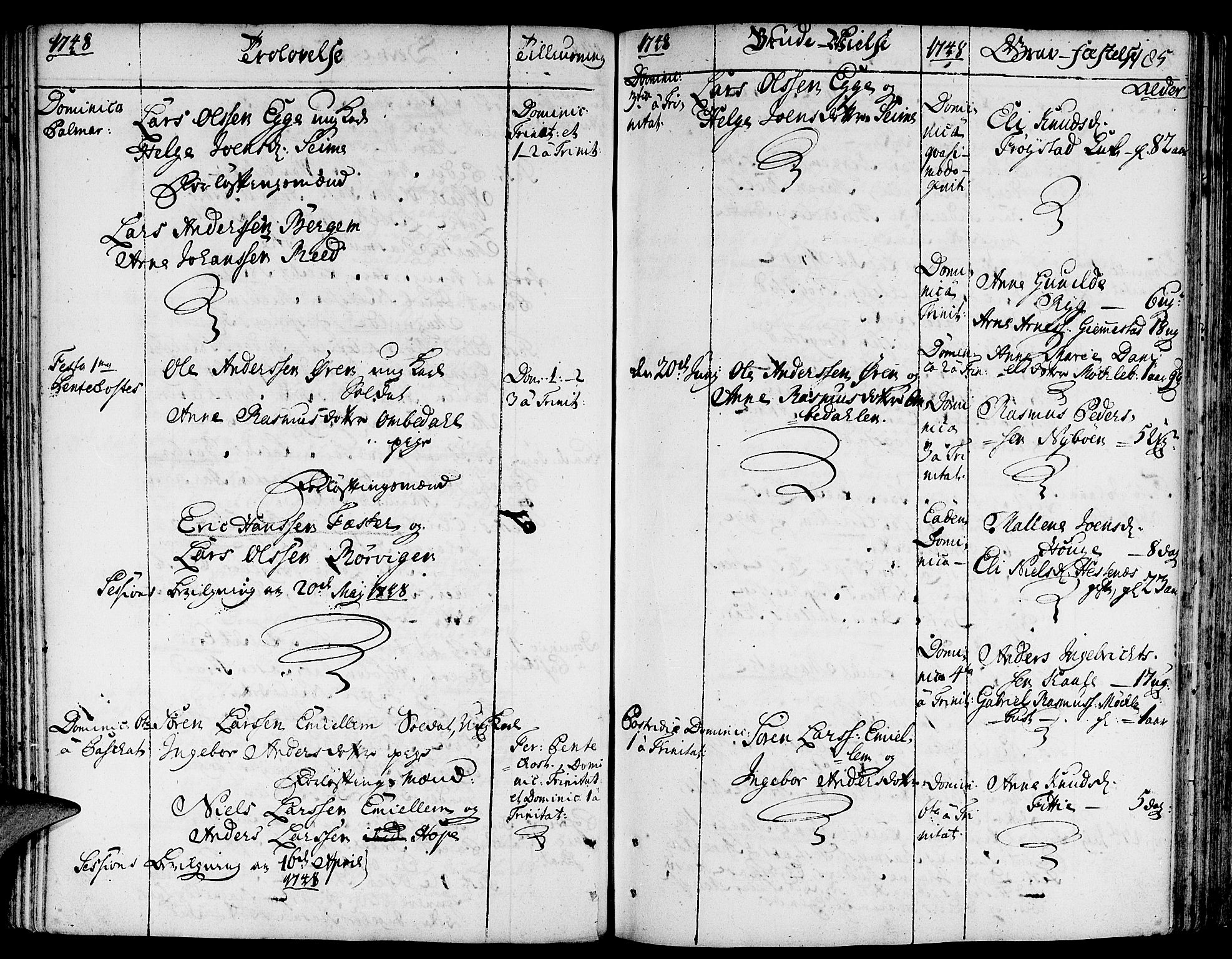 Gloppen sokneprestembete, SAB/A-80101/H/Haa/Haaa/L0003: Parish register (official) no. A 3, 1739-1757, p. 185