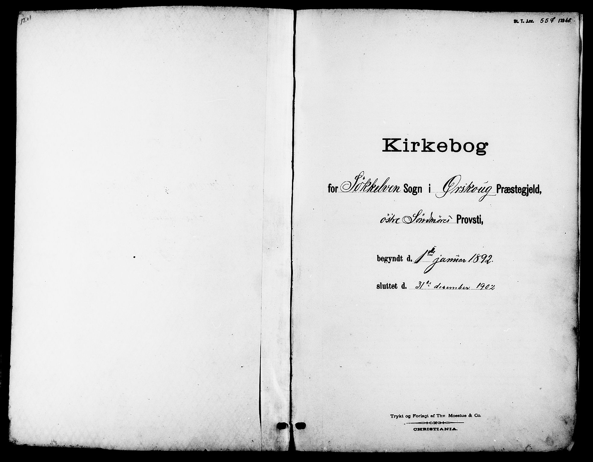 Ministerialprotokoller, klokkerbøker og fødselsregistre - Møre og Romsdal, SAT/A-1454/523/L0340: Parish register (copy) no. 523C03, 1892-1902