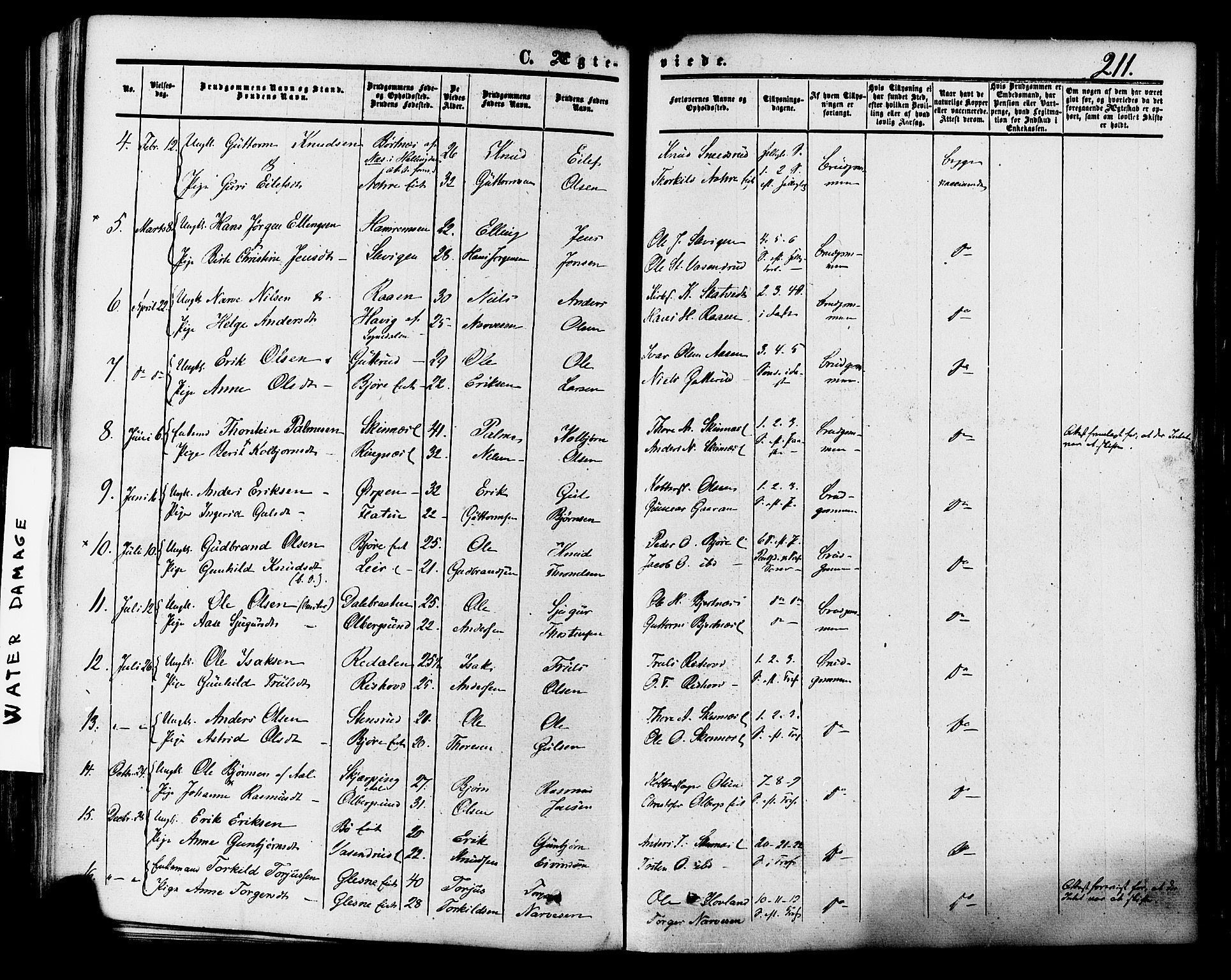 Krødsherad kirkebøker, AV/SAKO-A-19/F/Fa/L0003: Parish register (official) no. 3, 1851-1872, p. 211