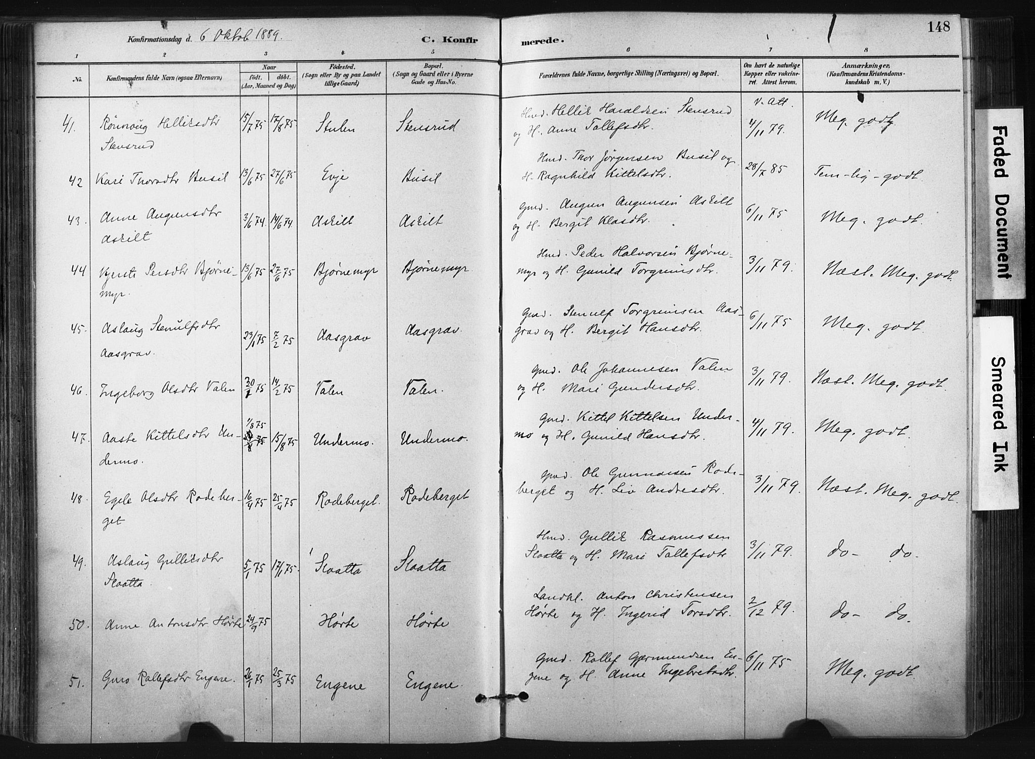 Bø kirkebøker, AV/SAKO-A-257/F/Fa/L0010: Parish register (official) no. 10, 1880-1892, p. 148