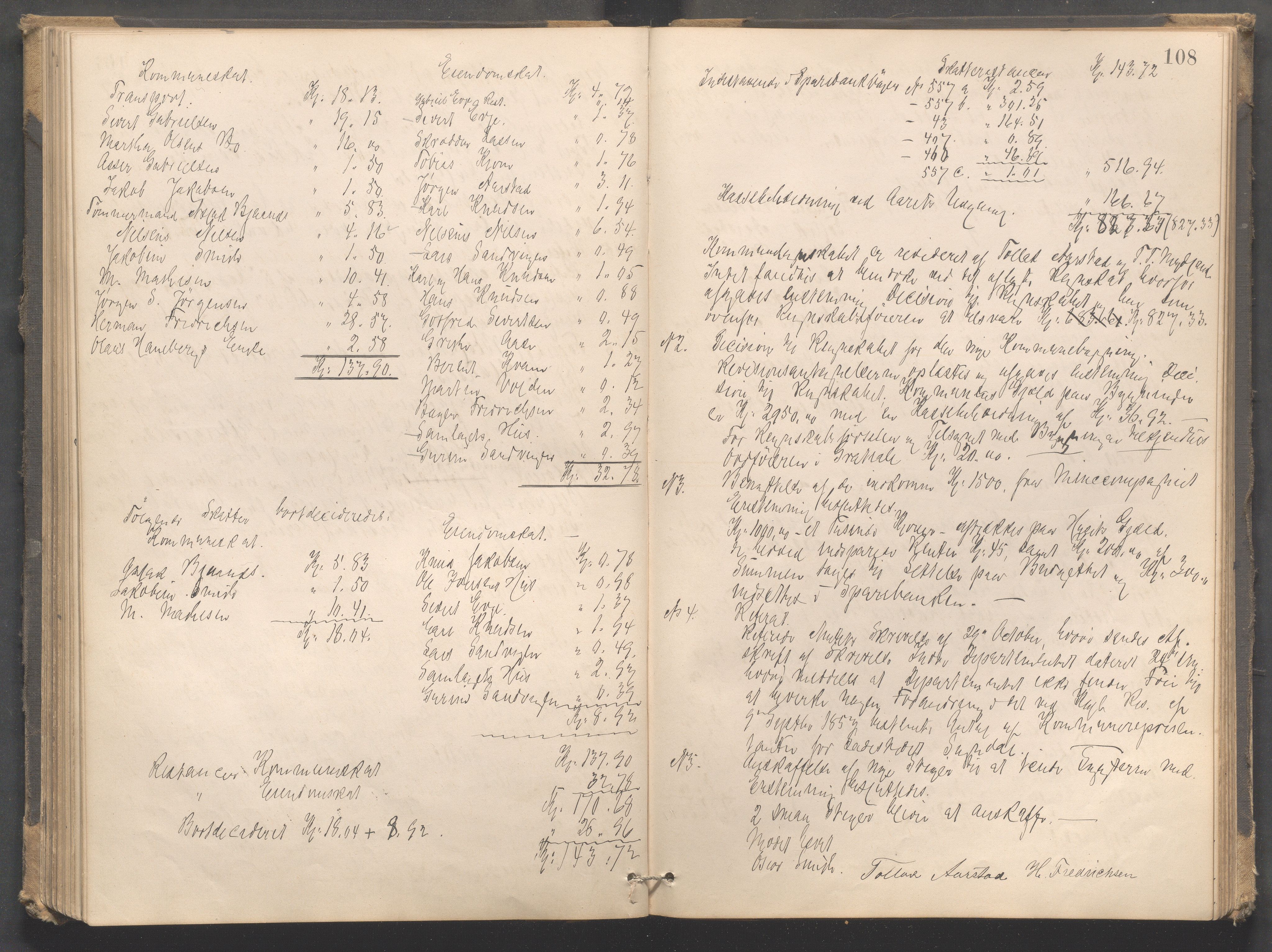 Sogndal ladested - Formannskapet/kommunestyret, IKAR/K-100052/A/L0002: Møtebok, 1887-1908, p. 108