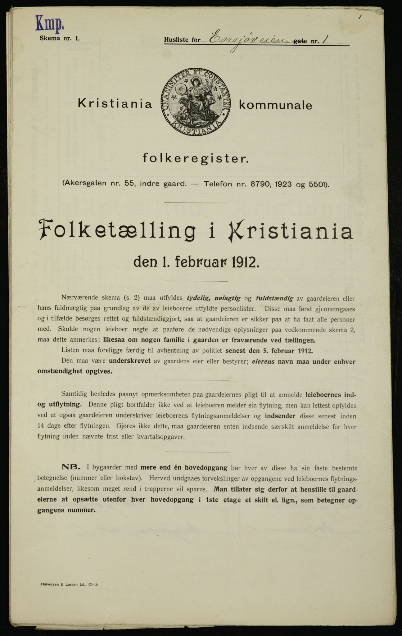 OBA, Municipal Census 1912 for Kristiania, 1912, p. 21885