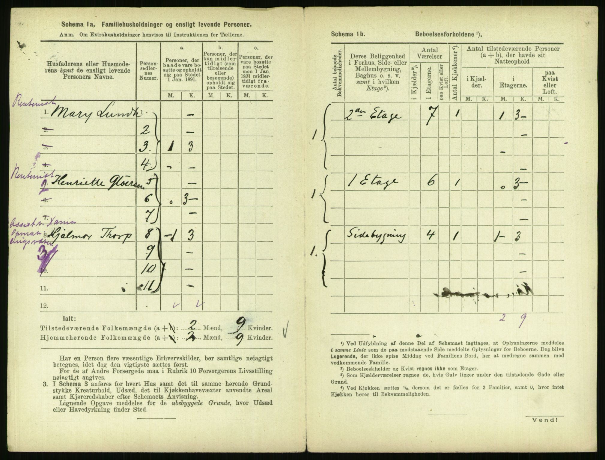 RA, 1891 census for 0301 Kristiania, 1891, p. 39618