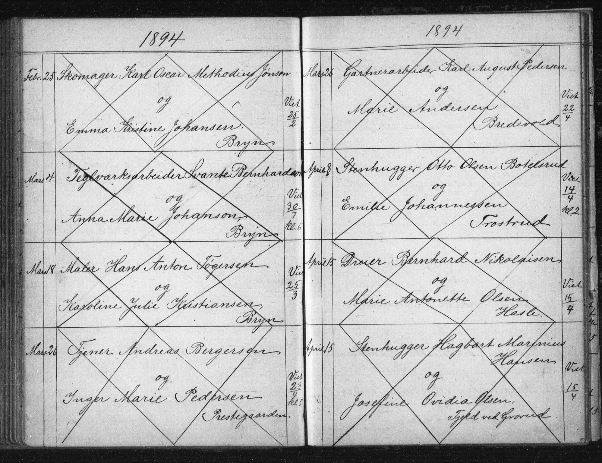 Østre Aker prestekontor Kirkebøker, AV/SAO-A-10840/H/Ha/L0005: Banns register no. I 5, 1879-1899