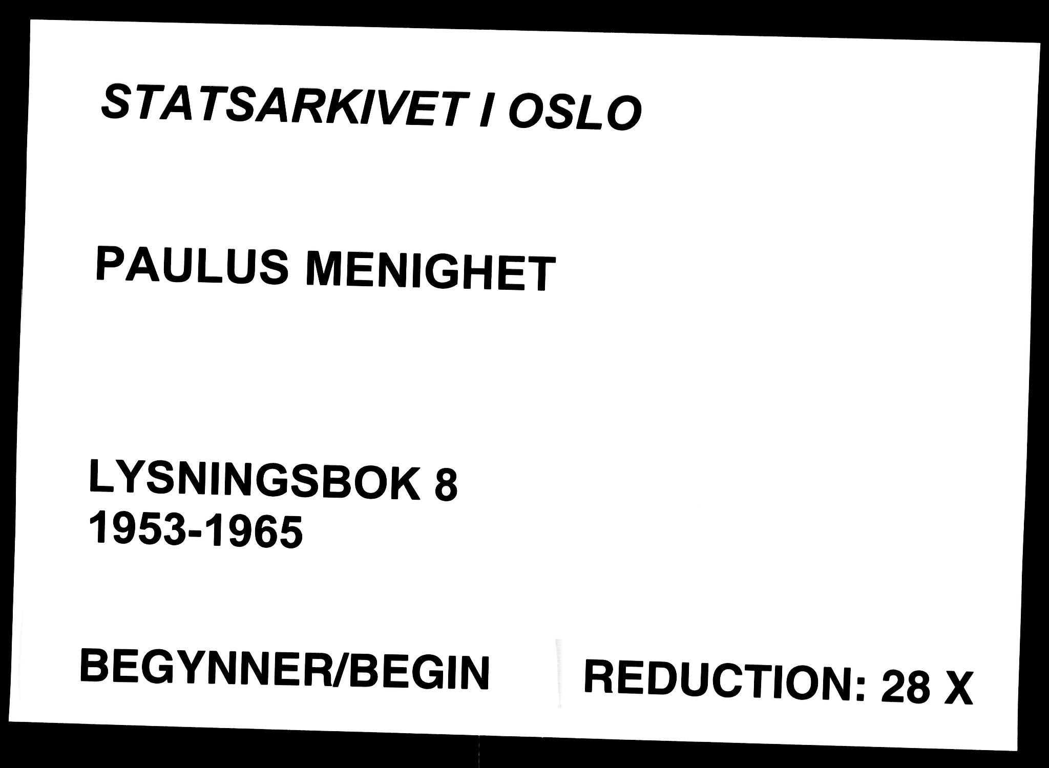 Paulus prestekontor Kirkebøker, SAO/A-10871/H/Ha/L0008: Banns register no. 8, 1953-1965