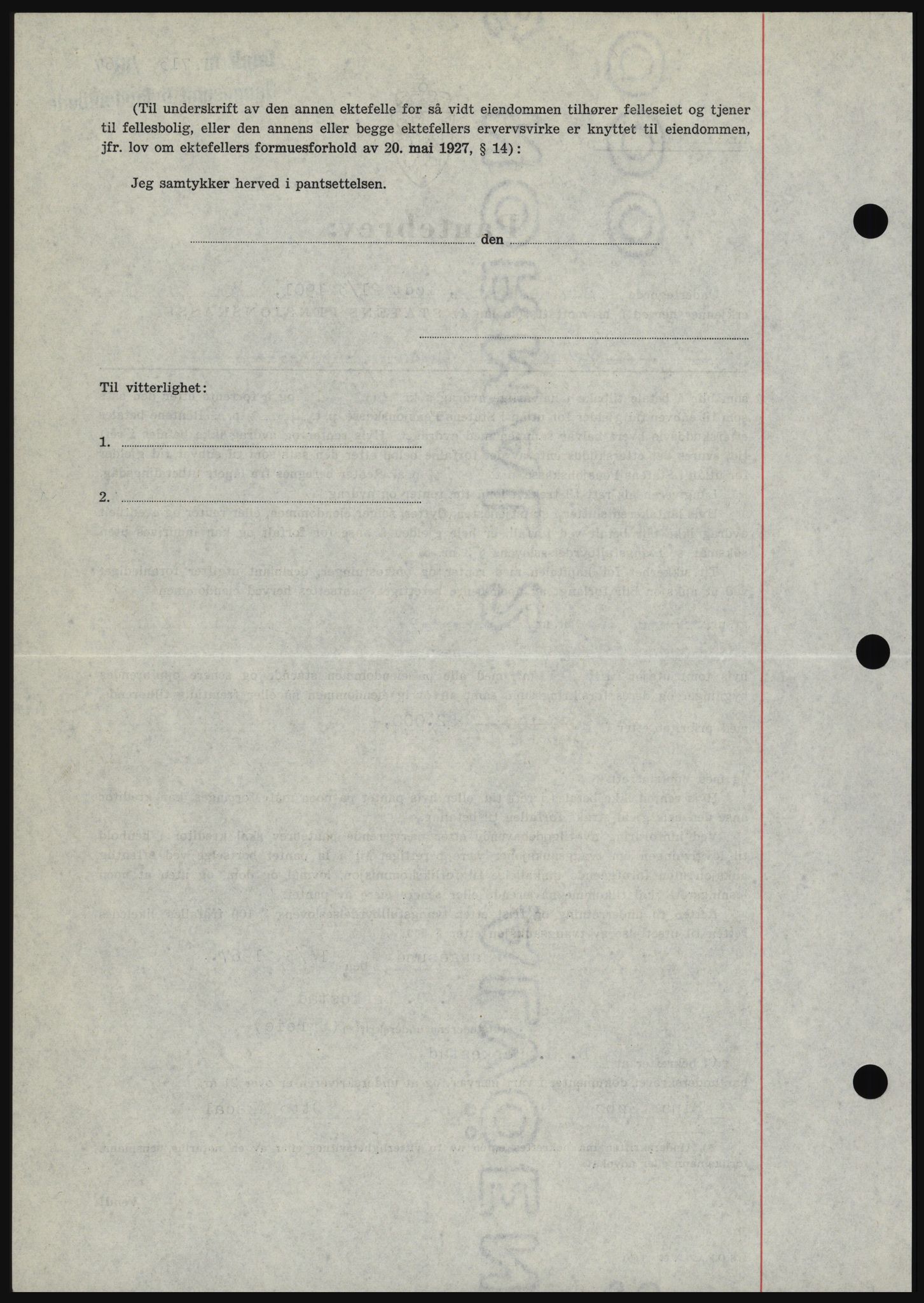 Haugesund tingrett, SAST/A-101415/01/II/IIC/L0056: Mortgage book no. B 56, 1966-1967, Diary no: : 713/1967